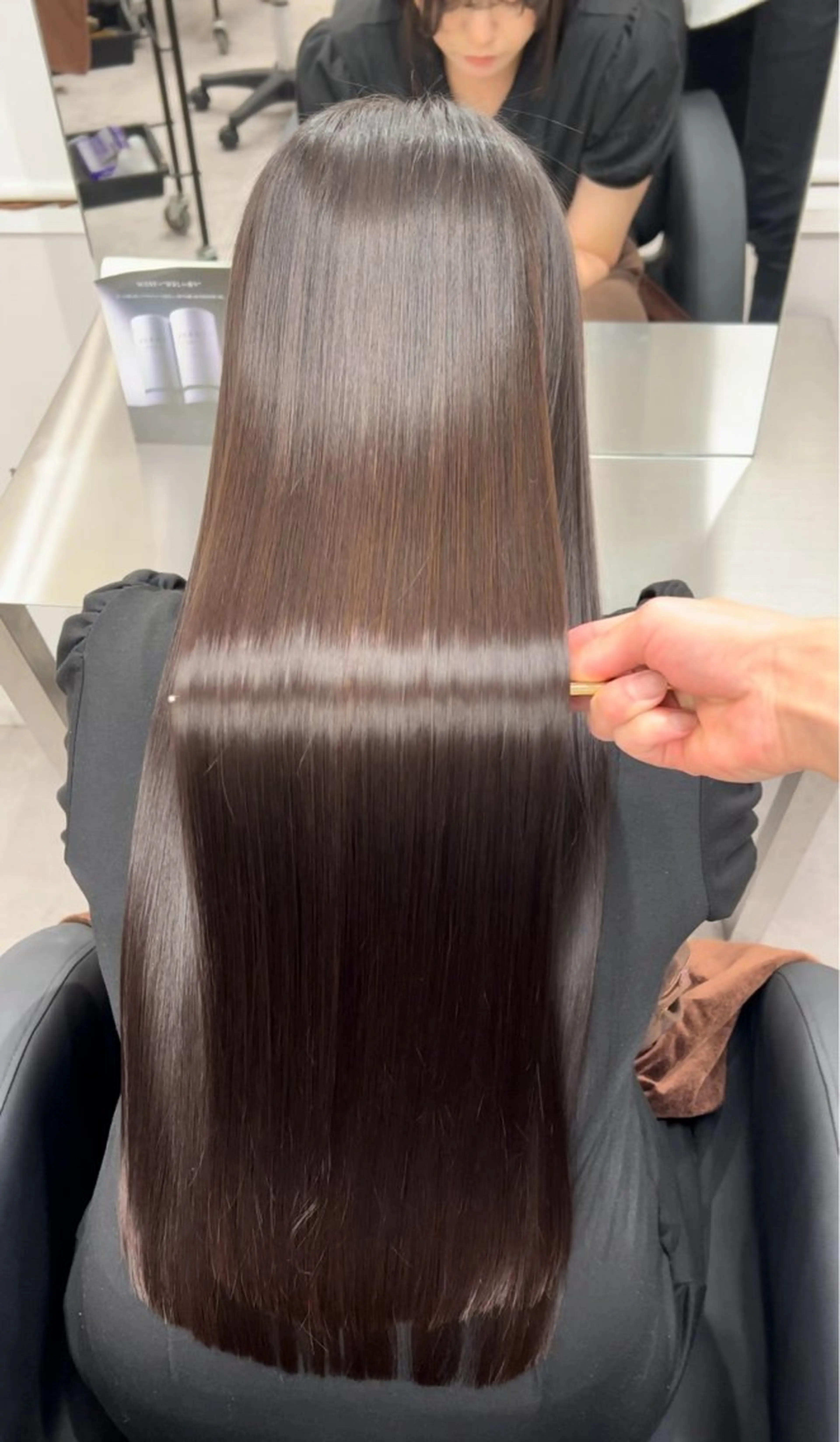 ロング 髪質改善 縮毛矯正 トリートメント カット ヘアカラー トリートメント 🫧髪質改善 講師🫧🍎幹細胞のヘアスタイル