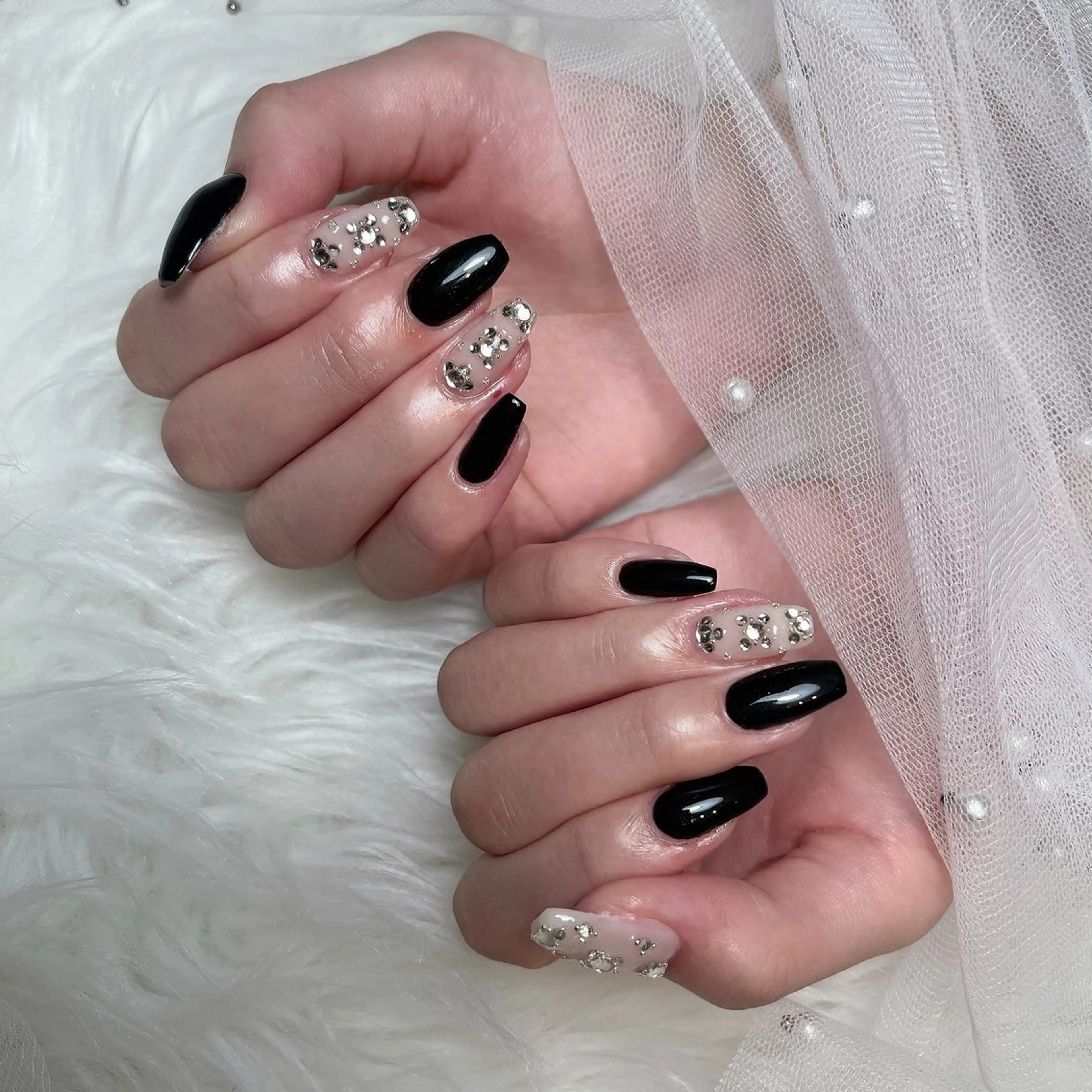 ネイル 長さ出し フレンチネイル グラデーション 卒業式 マグネットネイル ハンドネイル MIHANA ZENのネイルデザイン