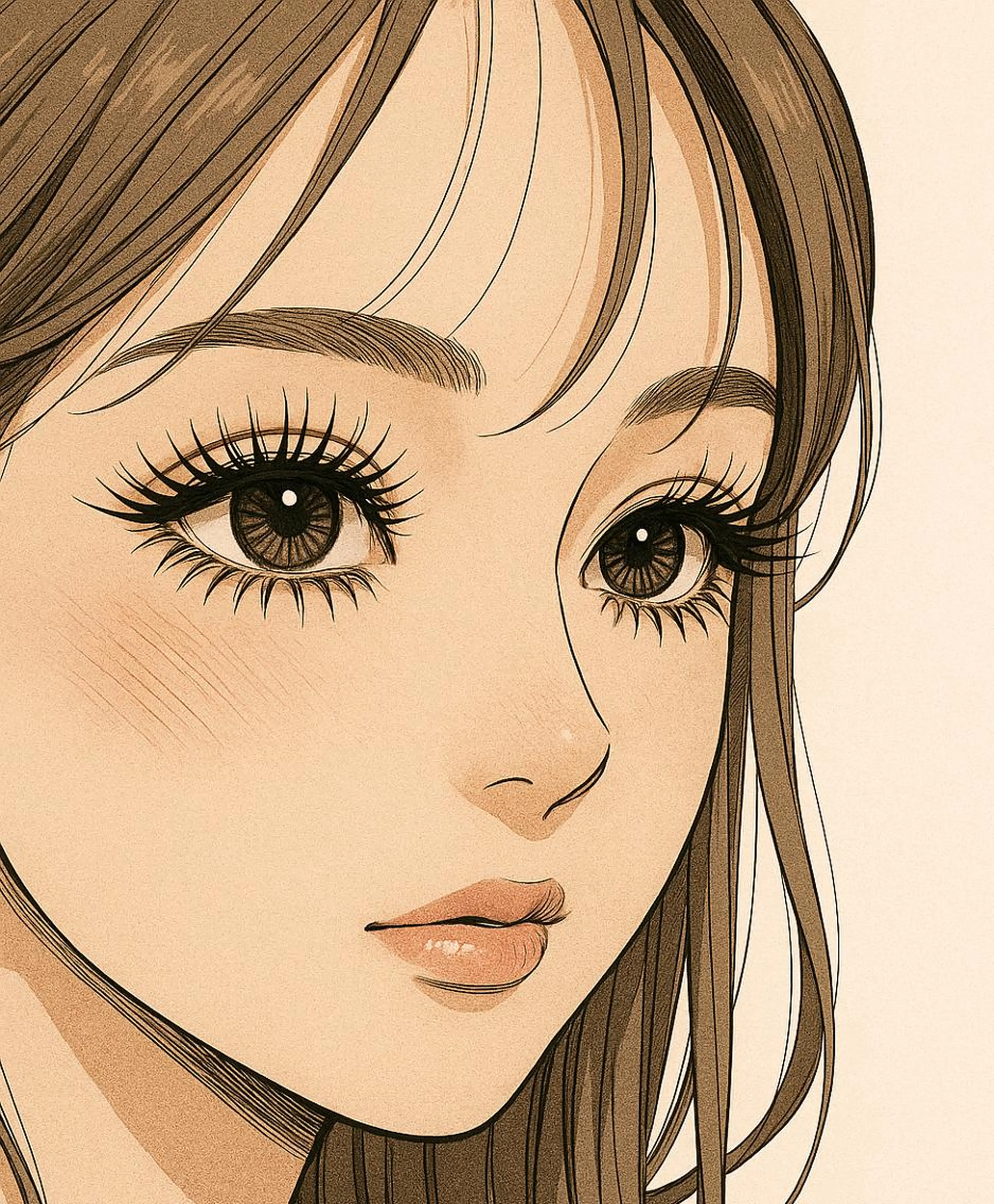 漫画デザイン（束感ワンホン）600本までの写真