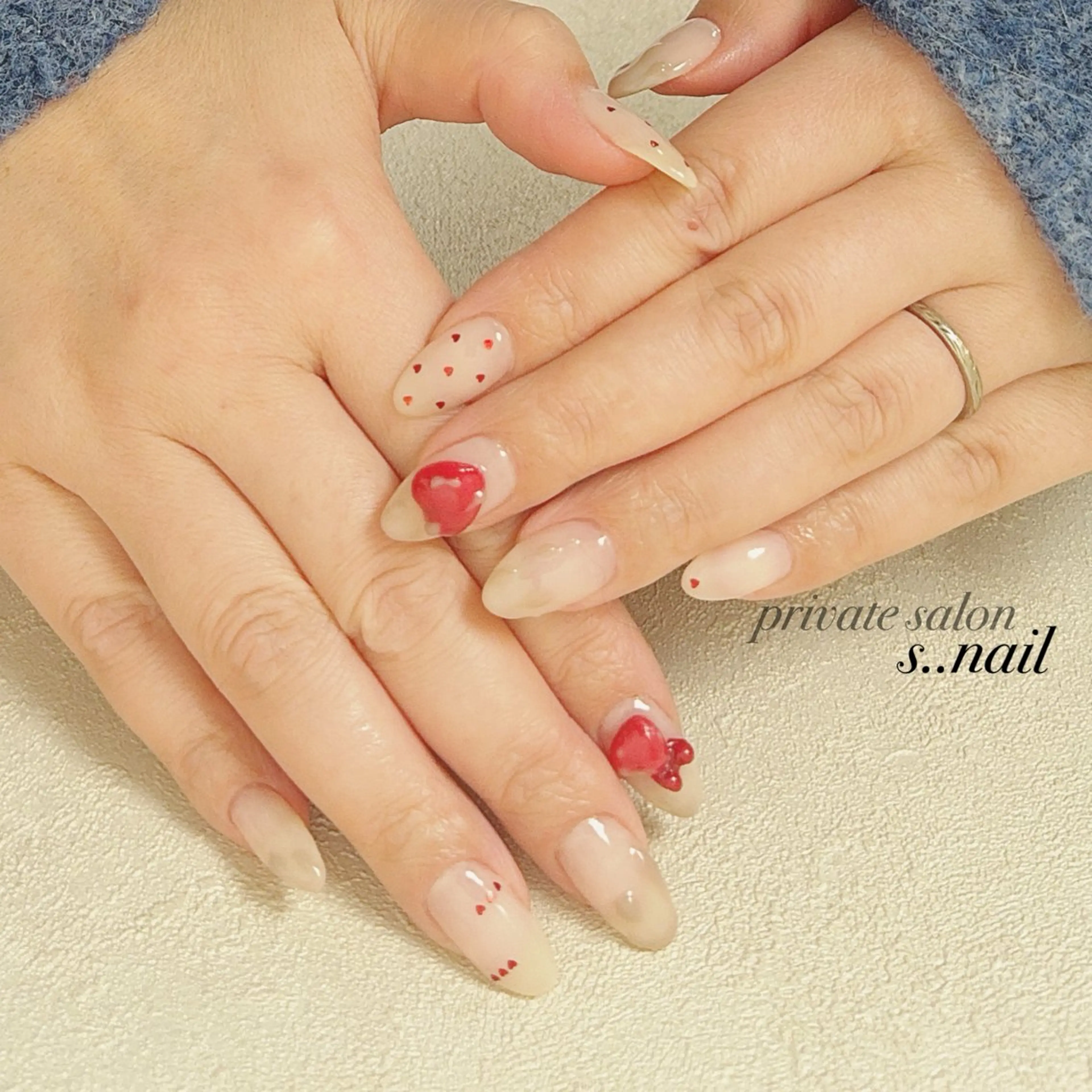 ネイル バレンタイン ハンドネイル フットネイル s..nail / MORITAのネイルデザイン