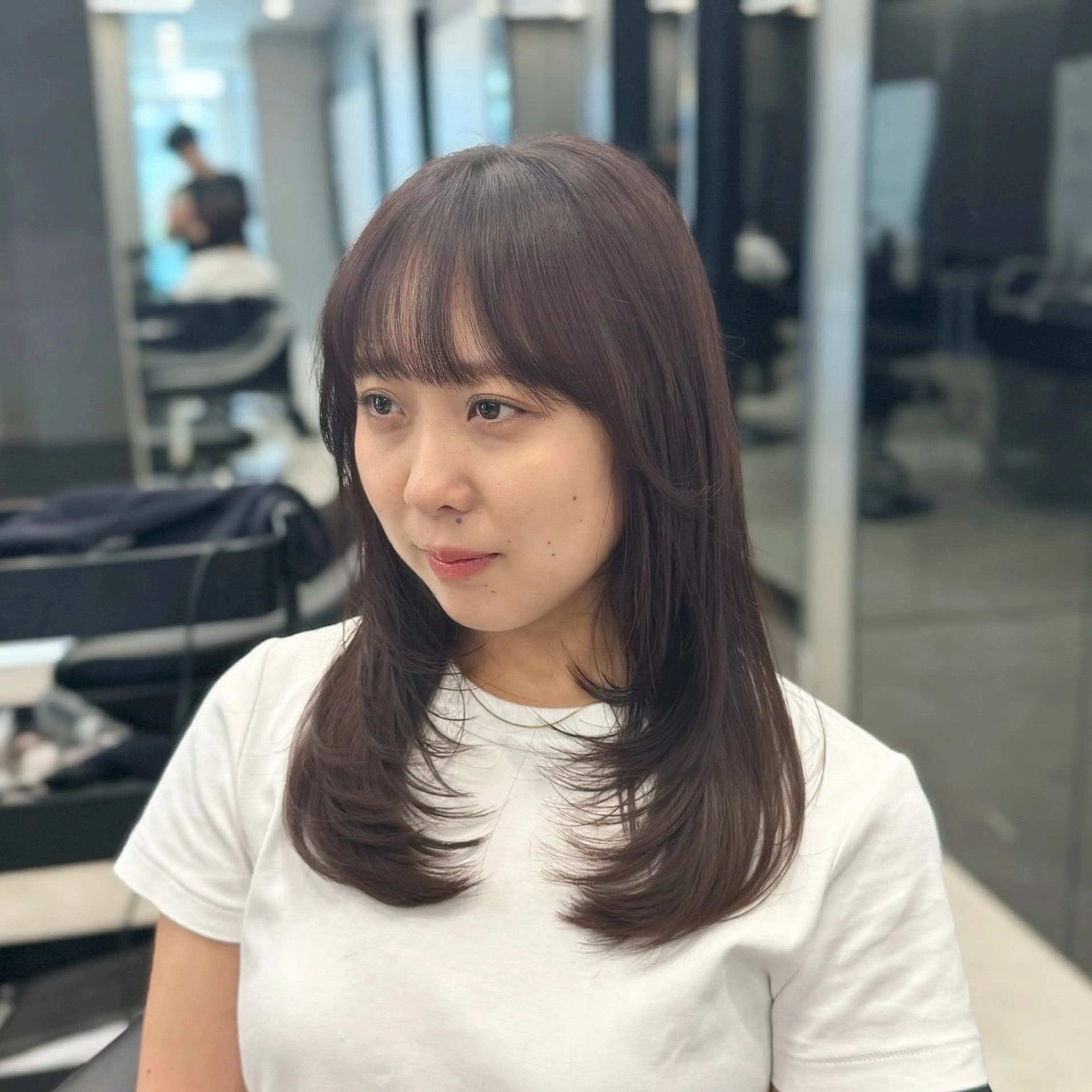 セミロング カラー カット ヘアカラー トリートメント HARUKI MINATO Japan SENDAI所属・🌈【透明感・韓国 ヘア】がっきー🌈のヘアスタイル