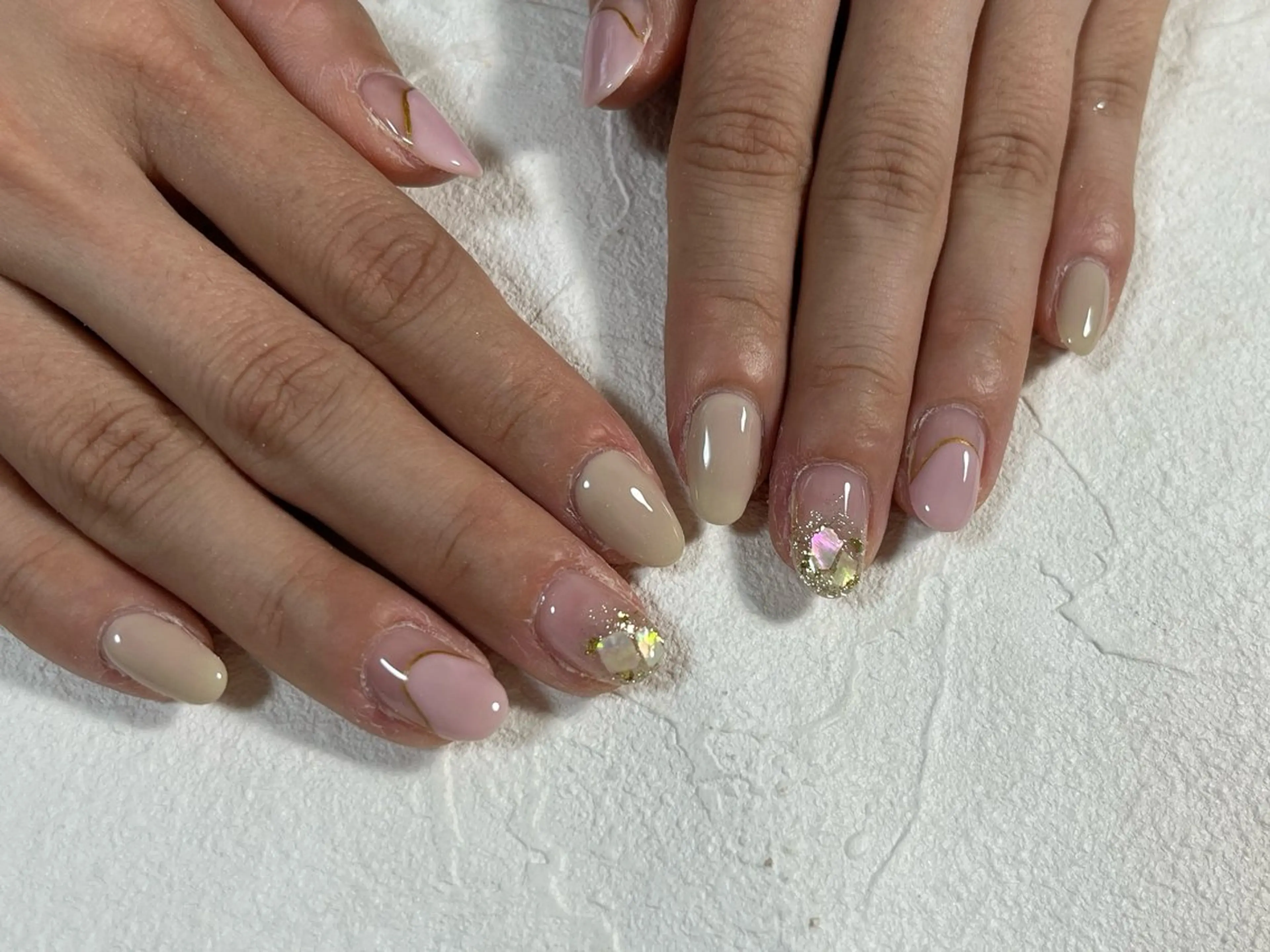 ネイル オーロラネイル フラワーネイル フットネイル フレンチネイル ジェルネイル ハンドネイル kiki nail たまプラーザのネイルデザイン