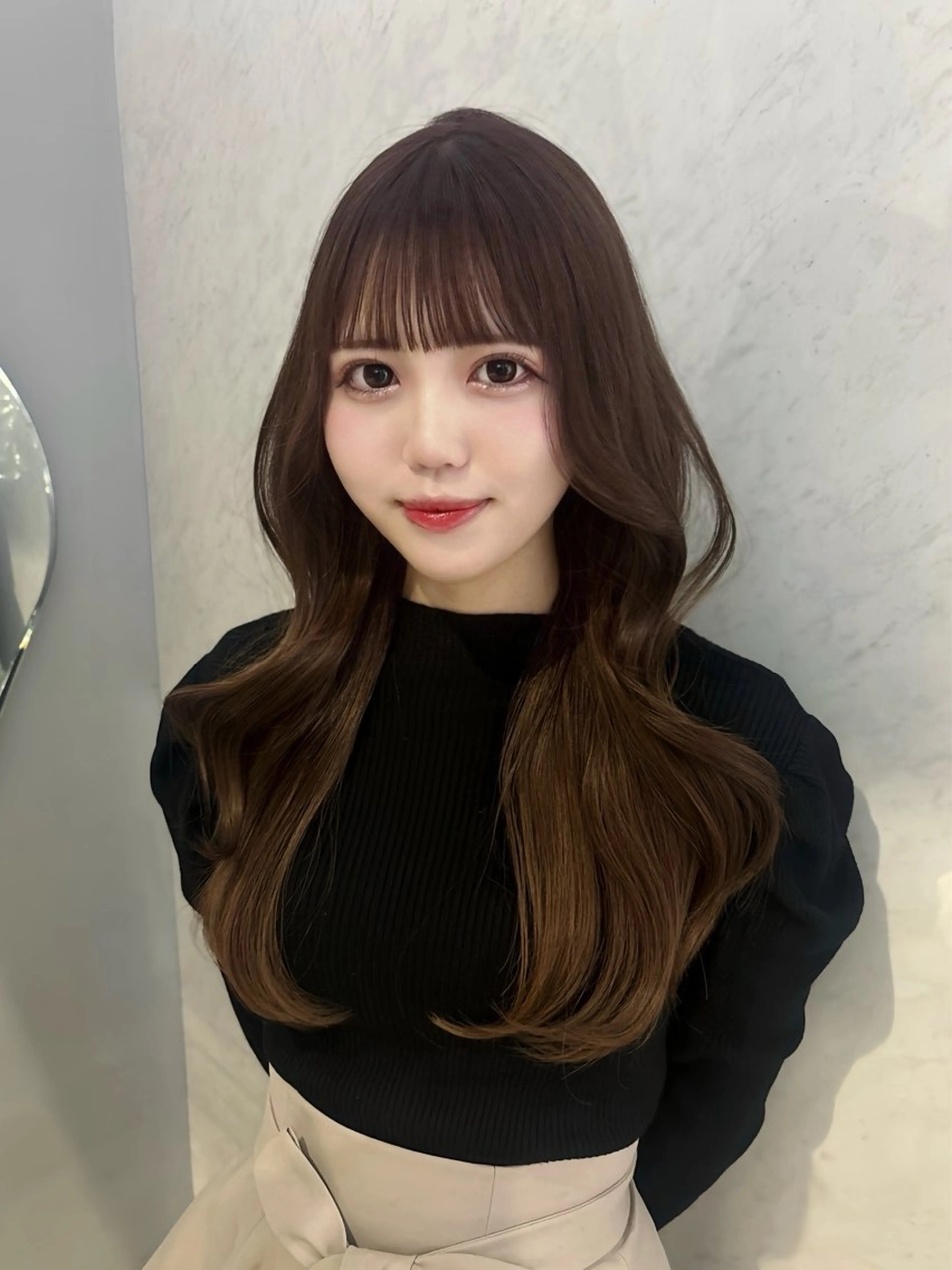 ロング ヘアカラー トリートメント のあ/カットモデル/ 縮毛矯正モデルのヘアスタイル