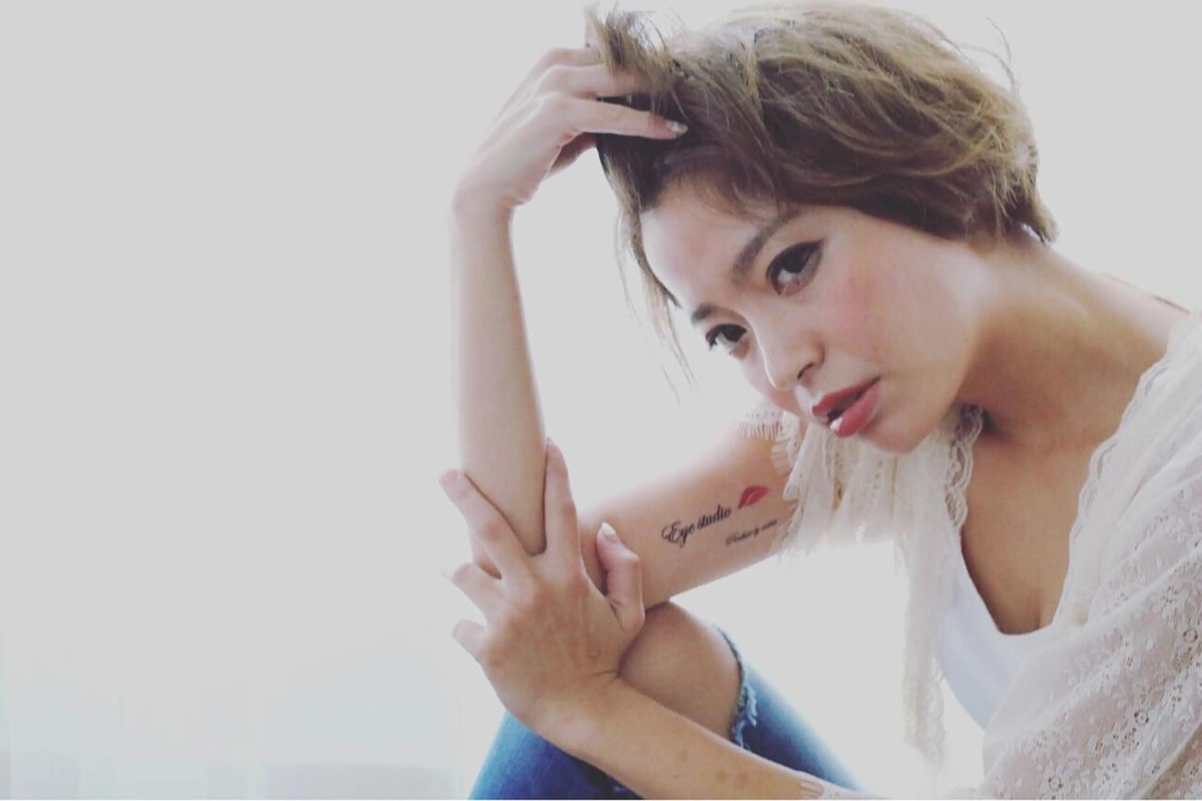 ショート ミディアム ヘアアレンジ マツエク・マツパ due hair 京都駅前店 MILBON オージュア認定サロン【デューヘアー】所属・ハイトーンブリーチ 土坂　由志【京都】のヘアスタイル