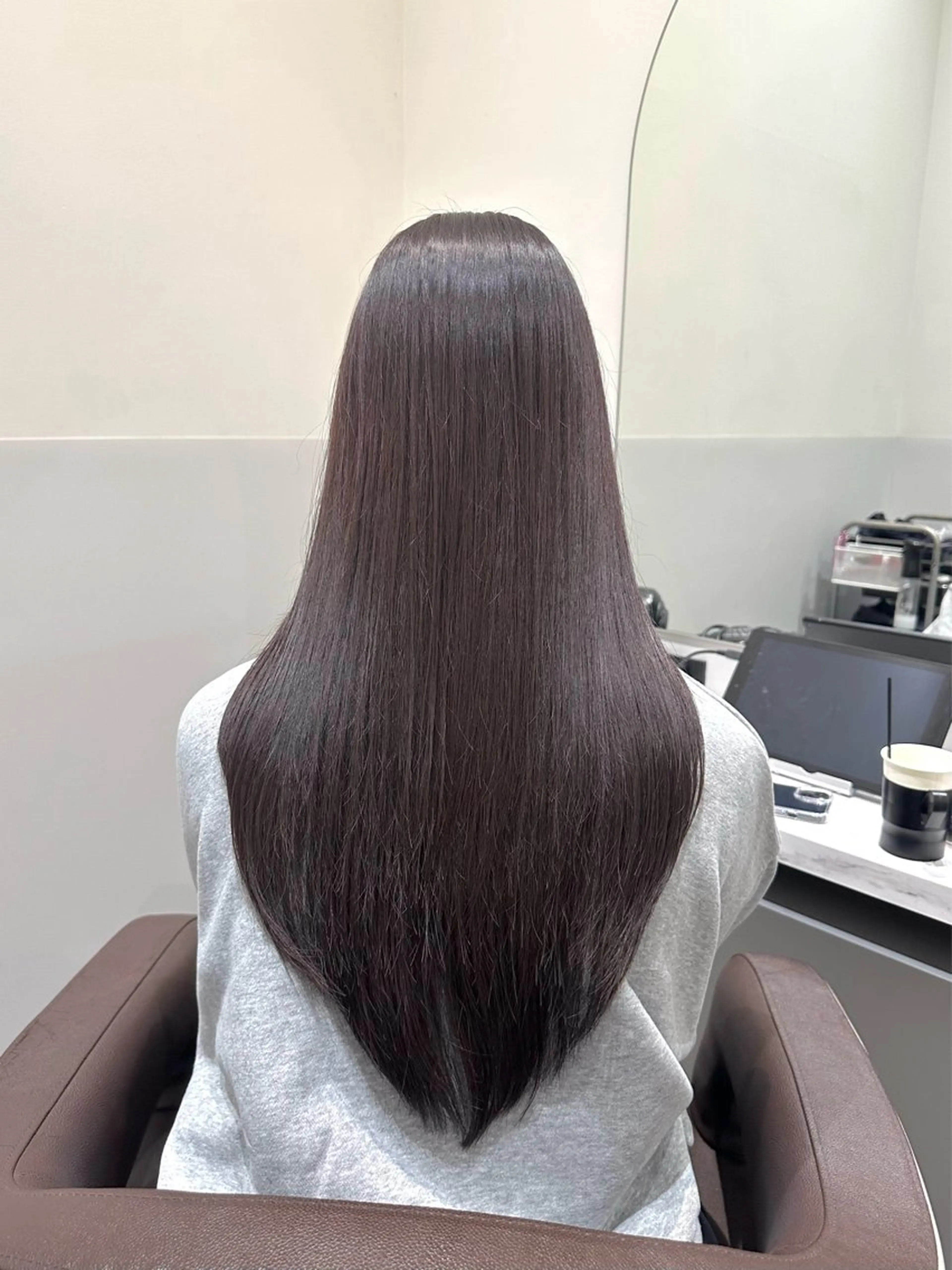 ロング カラー ブリーチ ケアカラー グレージュ ラベンダーカラー ラベンダーグレージュ カット ヘアカラー トリートメント LUMO所属・矢野 晃平のヘアスタイル
