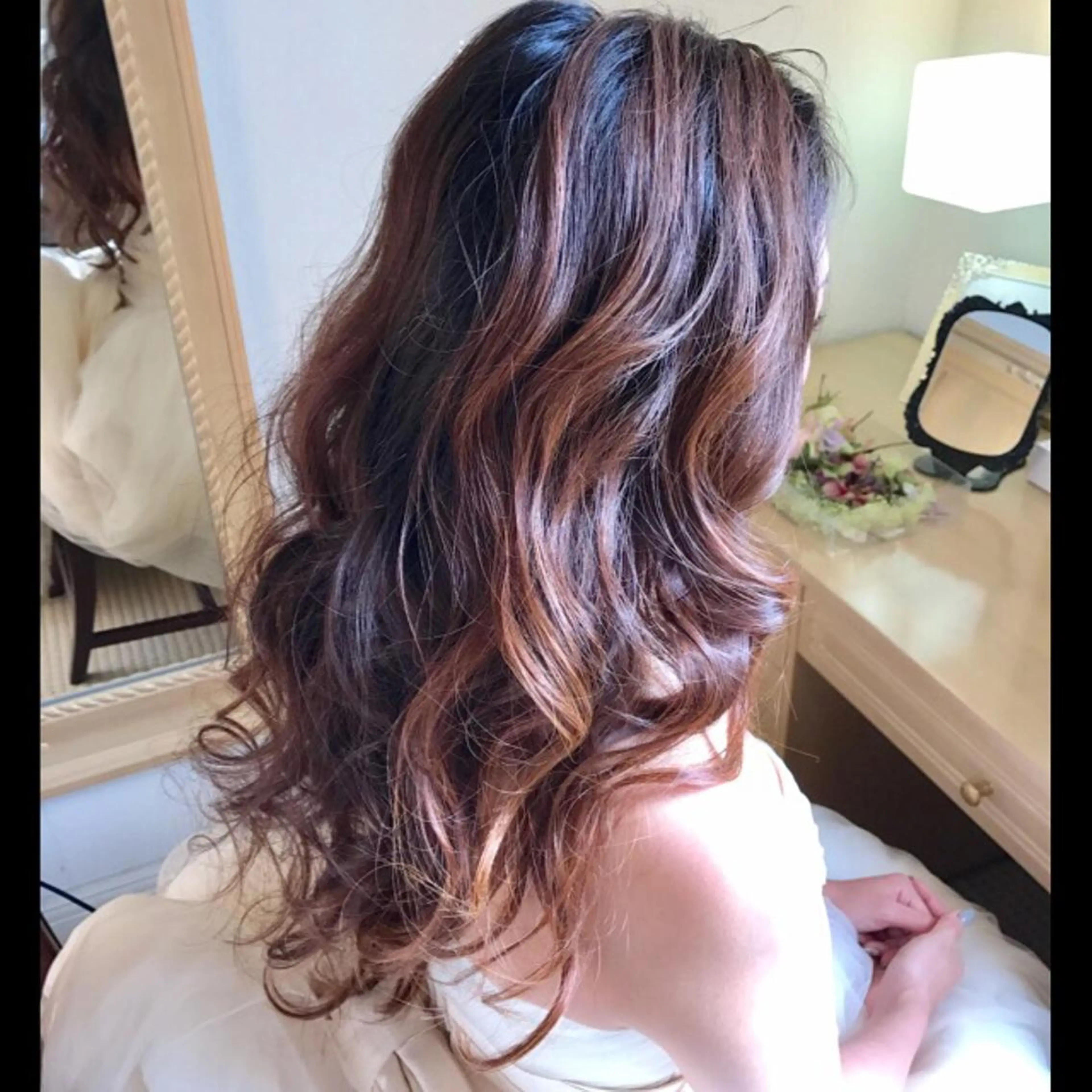 ロング カラー ヘアアレンジ ヘアカラー プレシャス所属・池田 景子のヘアスタイル