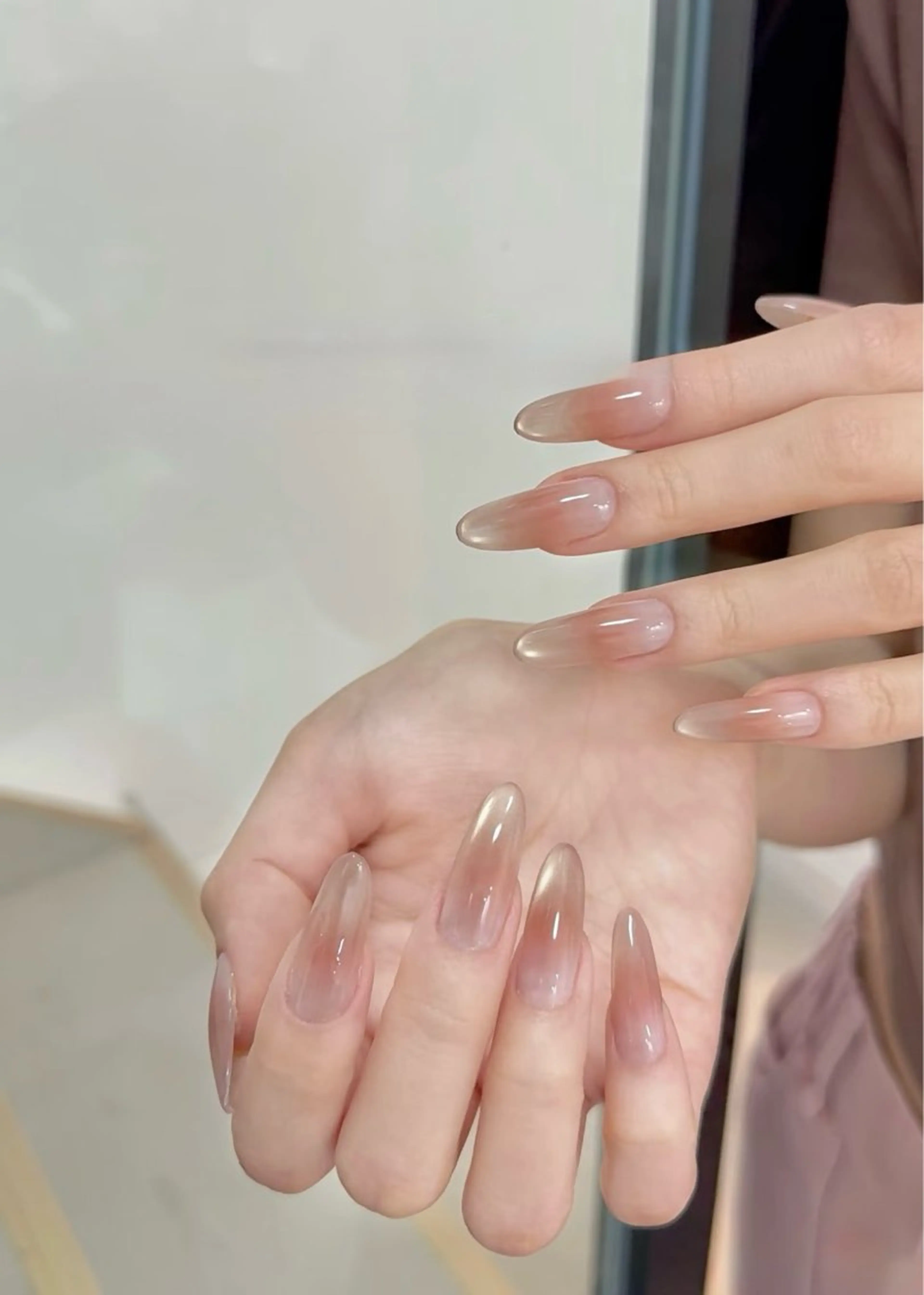 【オフなし】チークネイル(ベースカラー付き)の写真