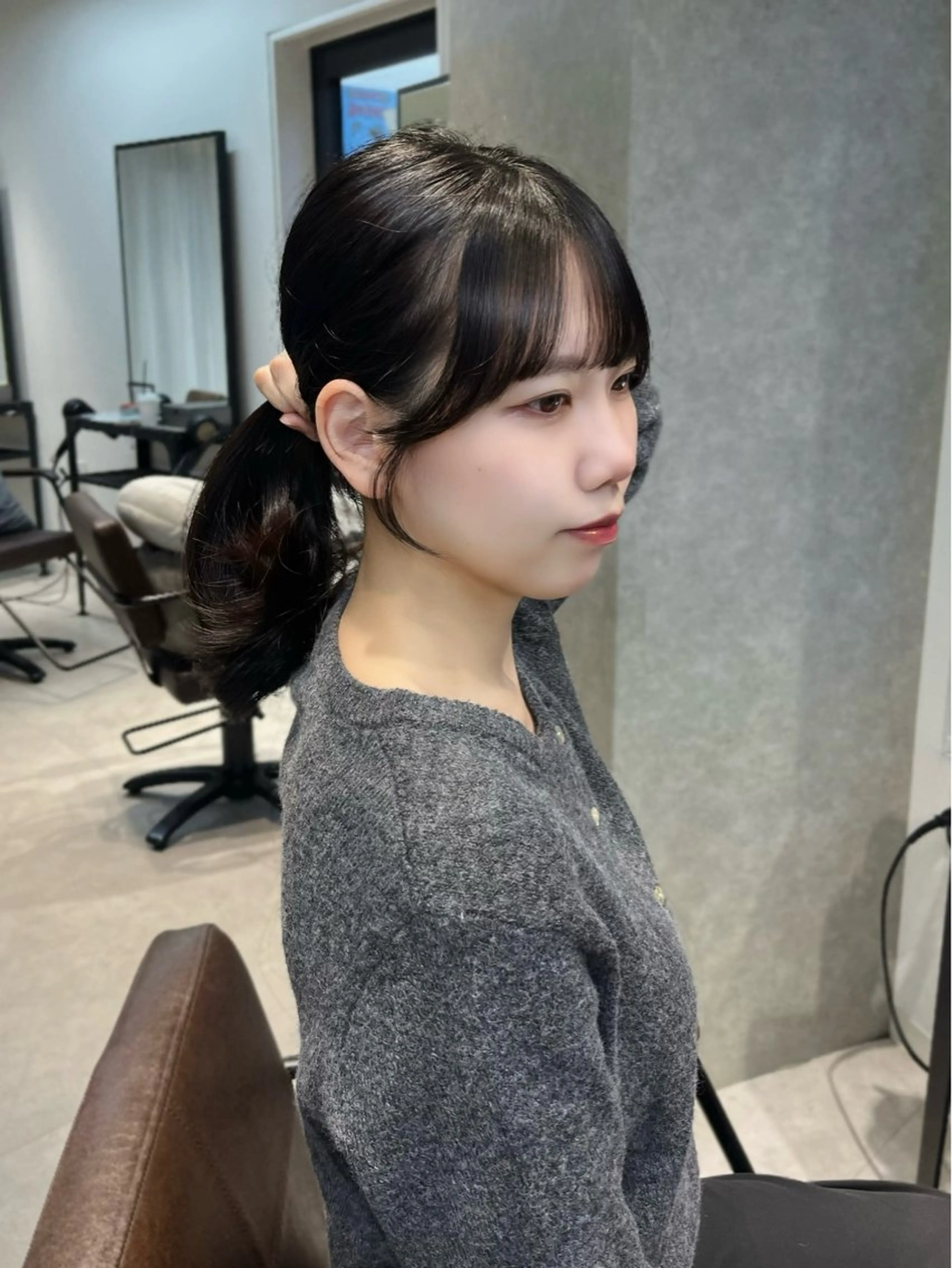 カラー ヘアアレンジ カット ヘアカラー 似合わせ顔まわり カット💛森尾真由美のヘアスタイル