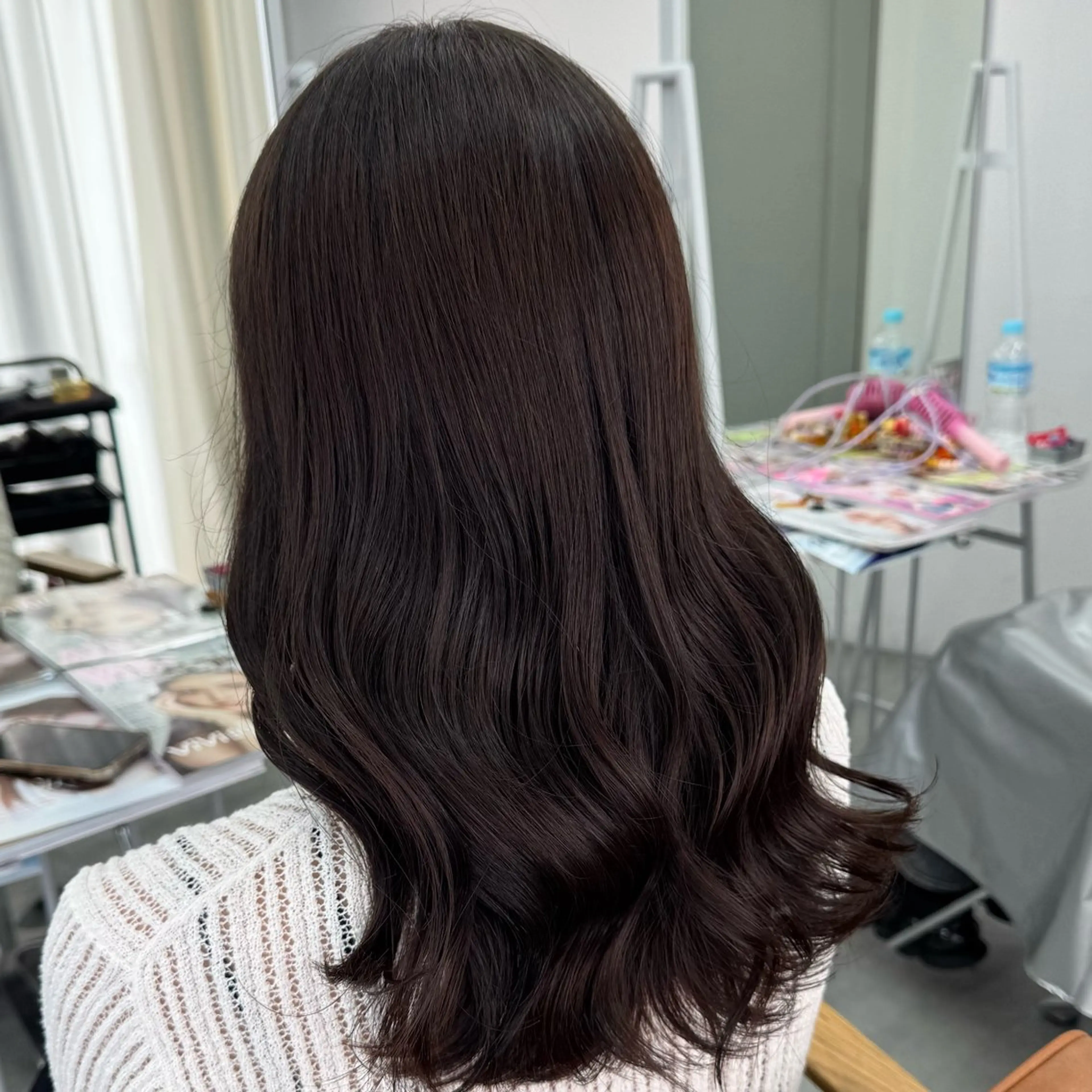 セミロング カラー ヘアアレンジ ブリーチなしカラー /ベージュ/安形翔のヘアスタイル