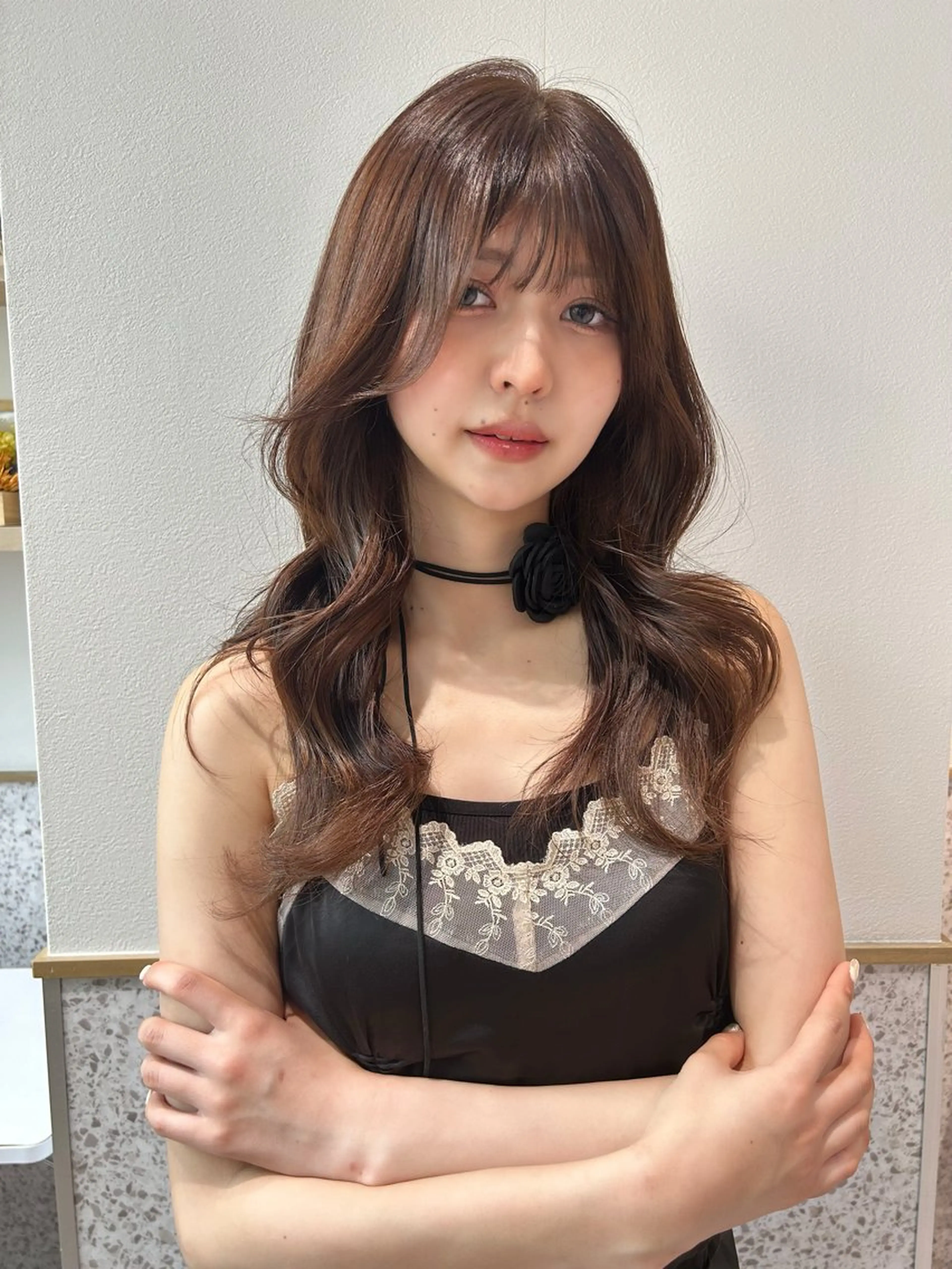 ロング カラー ヘアアレンジ カット ヘアカラー トリートメント トレンドlayer cut💐mihoのヘアスタイル