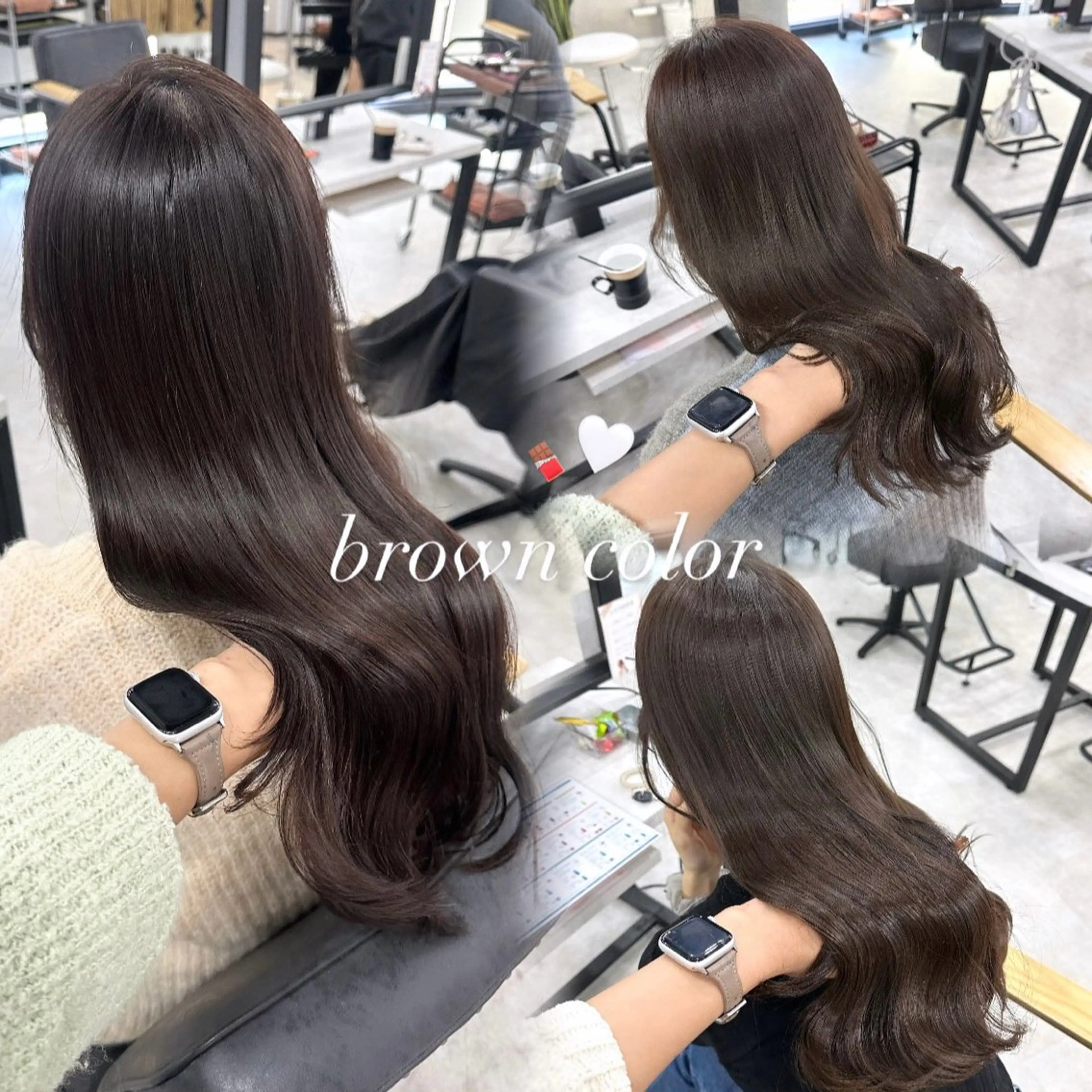 ロング カラー カット ヘアカラー トリートメント Rinka/梅田/ 透け感カラー🤎のヘアスタイル