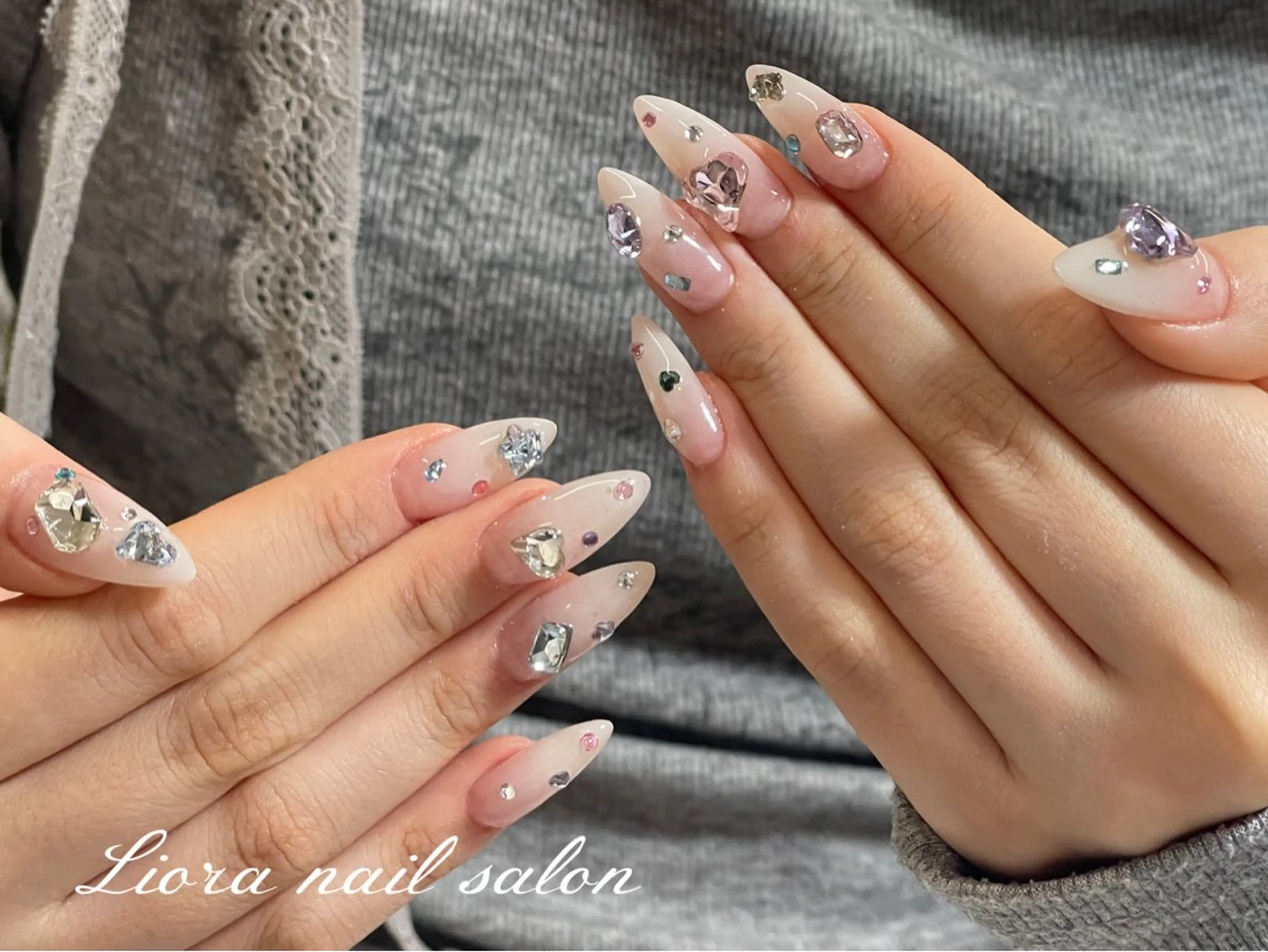 ネイル チークネイル フットネイル フレンチネイル ジェルネイル ガーリー ハンドネイル Liora nail スカルプ専門店のネイルデザイン