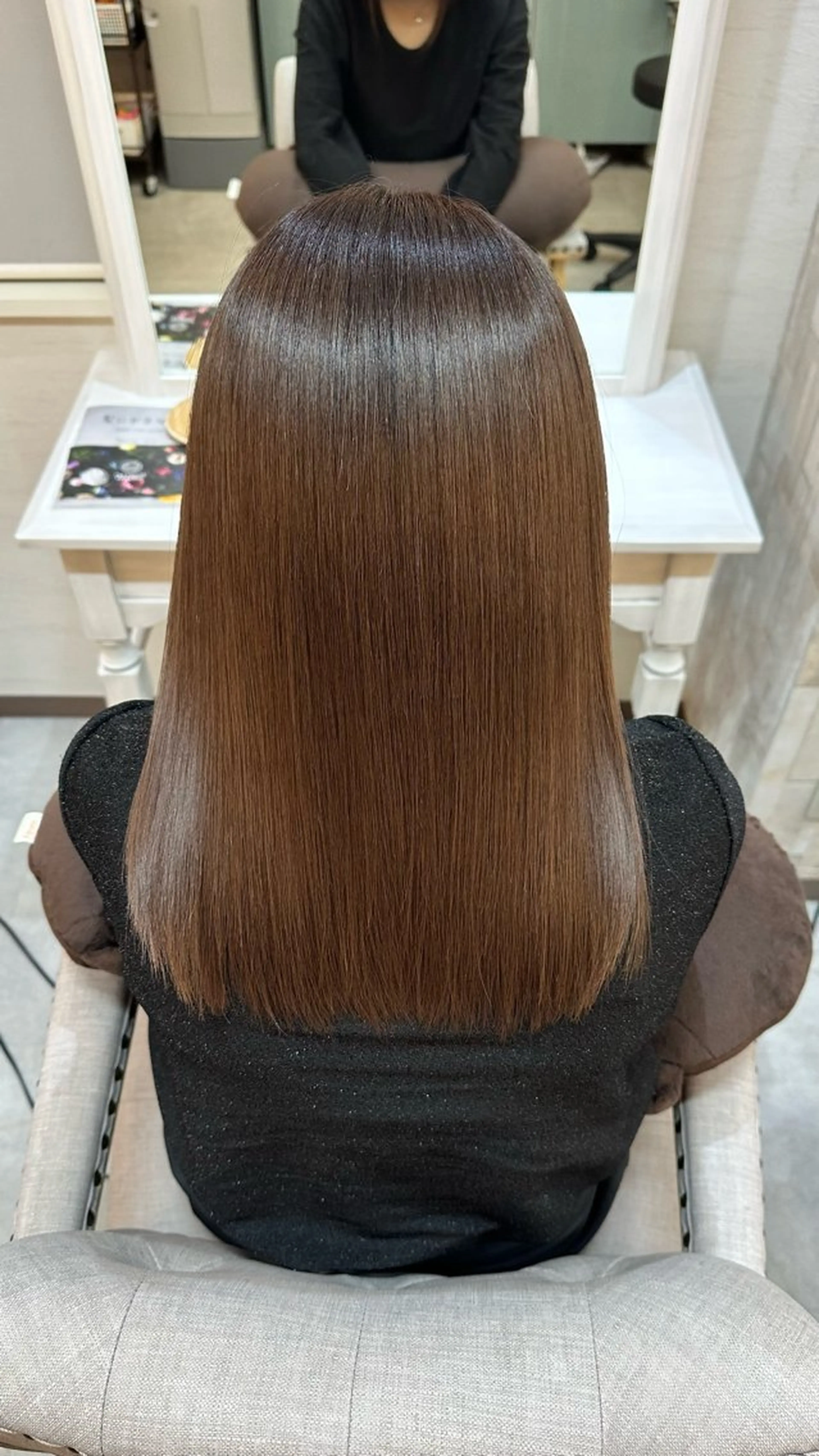 ロング 髪質改善 縮毛矯正 トリートメント トリートメント 🖤ほのか/ツヤ髪 /髪質改善/縮毛矯正のヘアスタイル