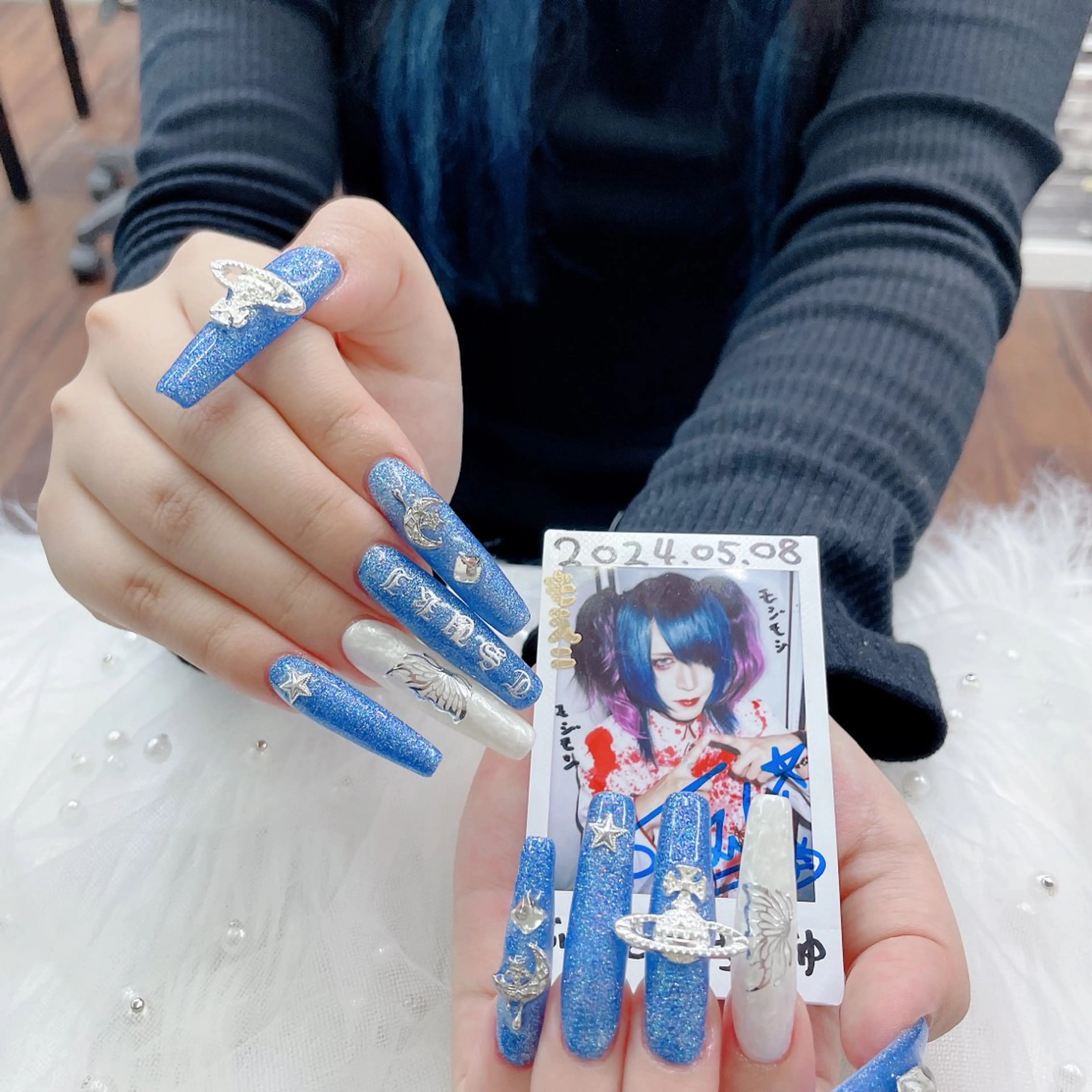 ネイル ハート 韓国ネイル スカルプネイル 夏ネイル ワンホンネイル Melody Nail所属・Melody  3D/スカルプ専門店のネイルデザイン