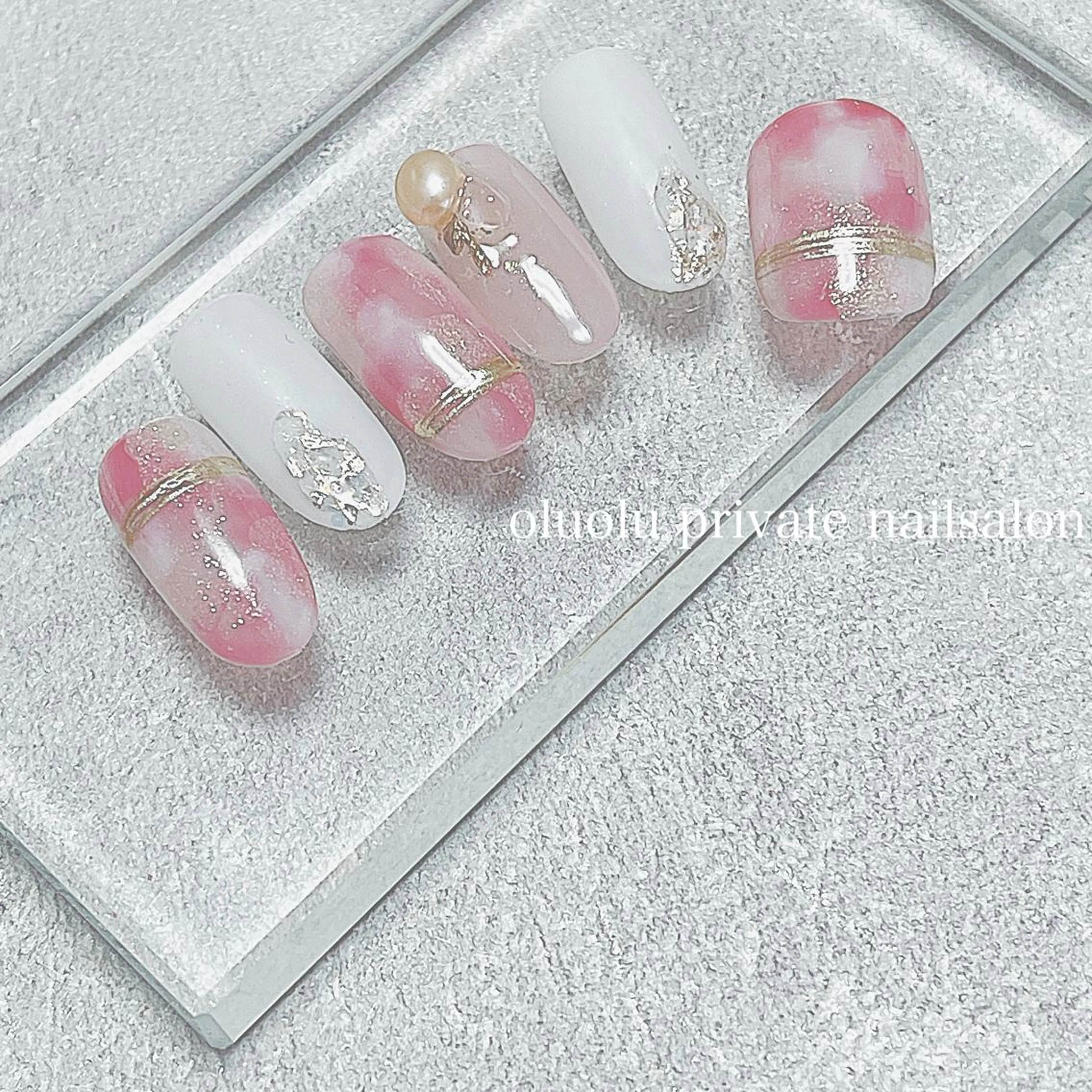 ネイル アートネイル フットネイル ニュアンスネイル ぷっくりネイル 春ネイル ハンドネイル 大村 紬華のネイルデザイン