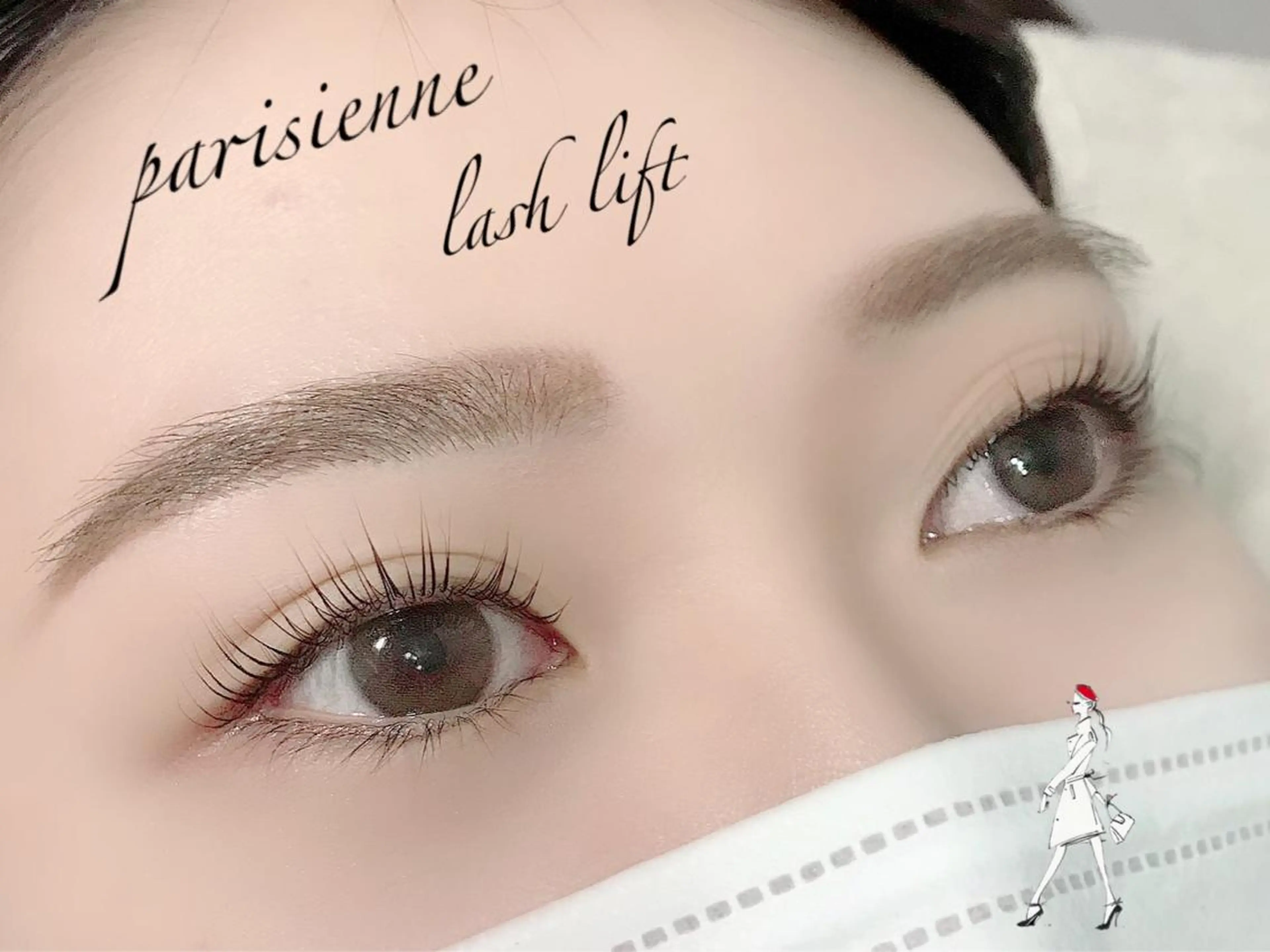 マツエク・マツパ ケラチンラッシュリフト バインドロック Cカール キュート フラットラッシュ マツパ eyelash presh yukaのマツエク・マツパデザイン