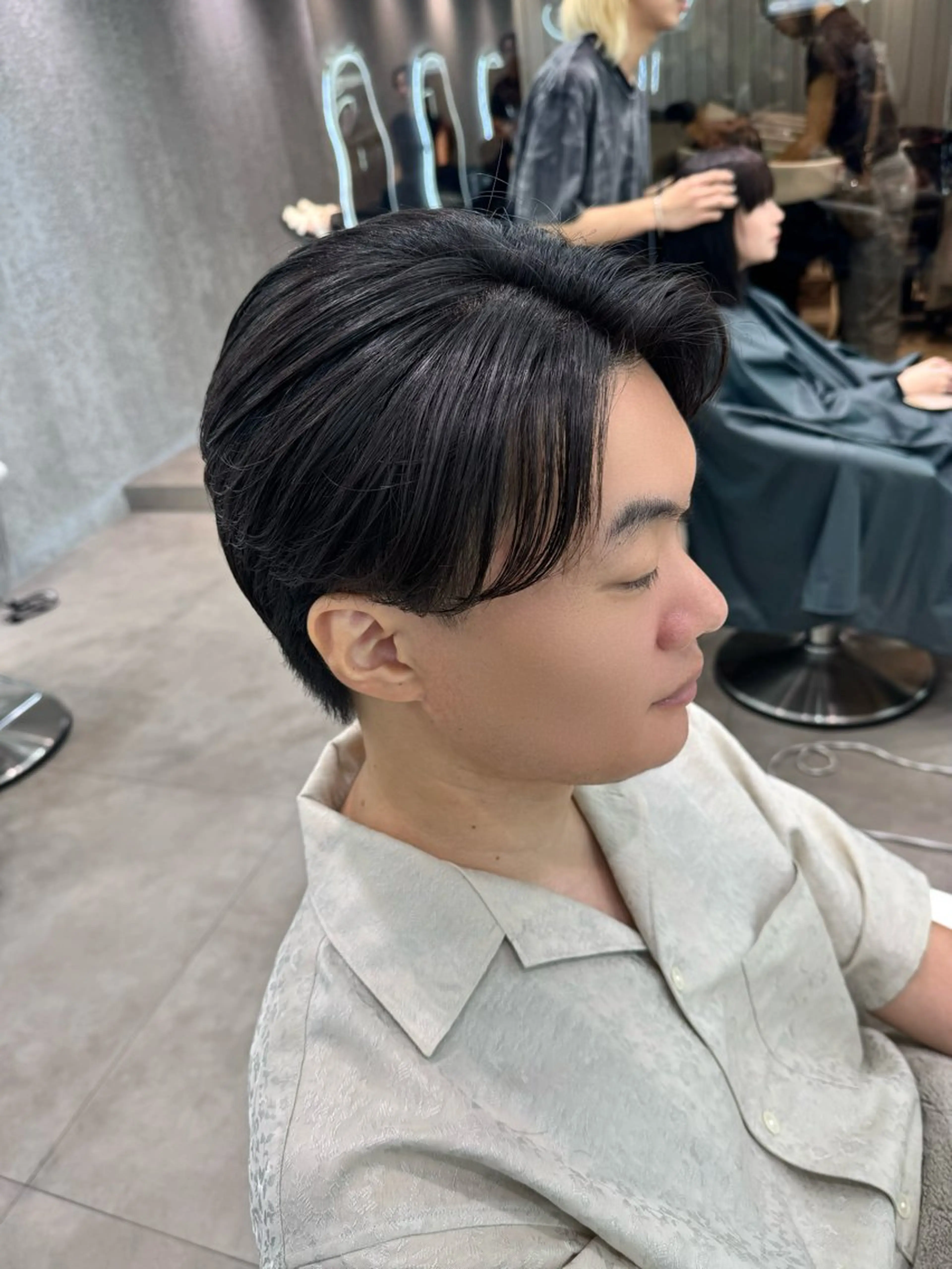 ショート パーマ メンズ カット 縮毛矯正 🔶似合わせセンター パート/ヤス🔶のヘアスタイル