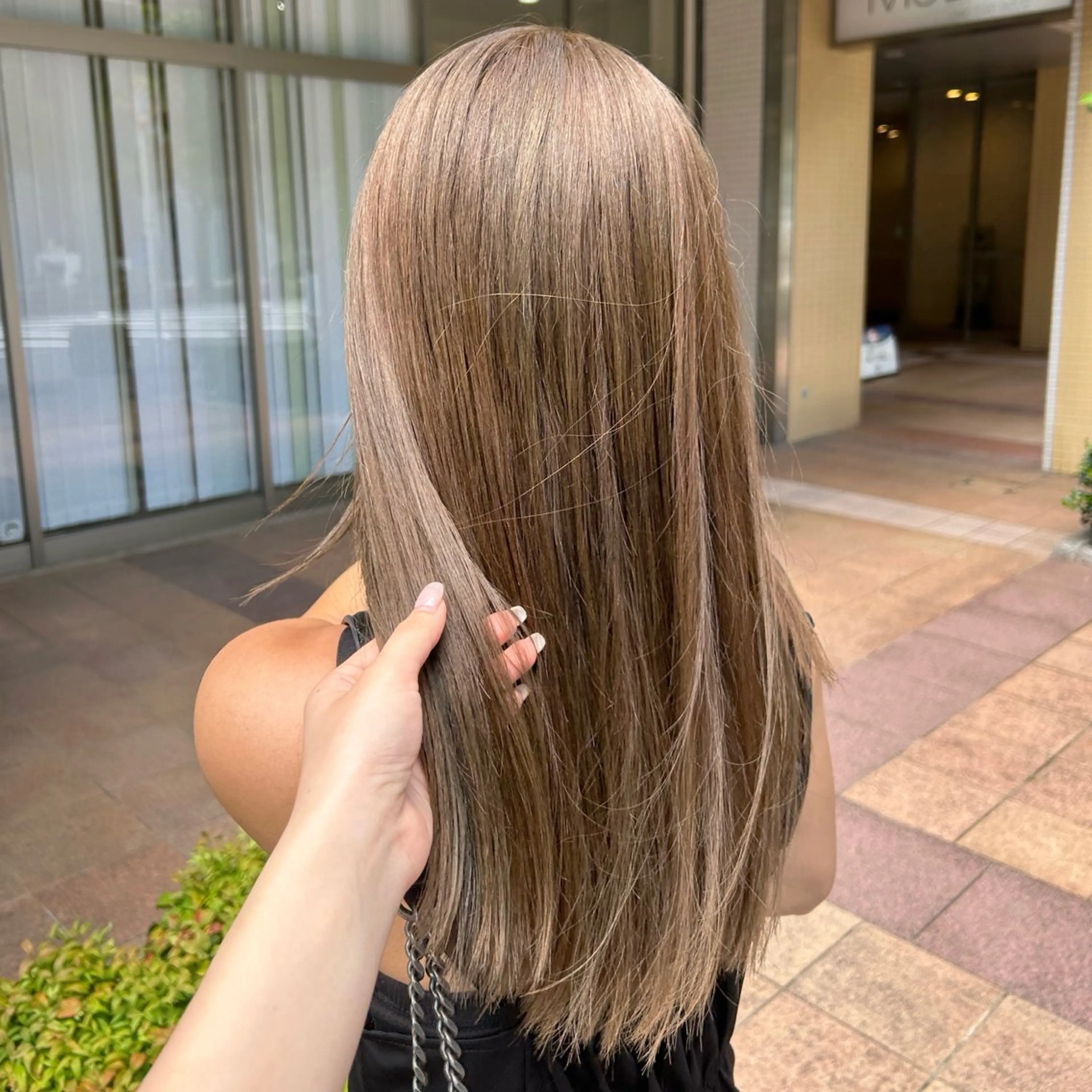 ロング ヘアカラー トリートメント MIDORI🌙 透明感/ベージュのヘアスタイル