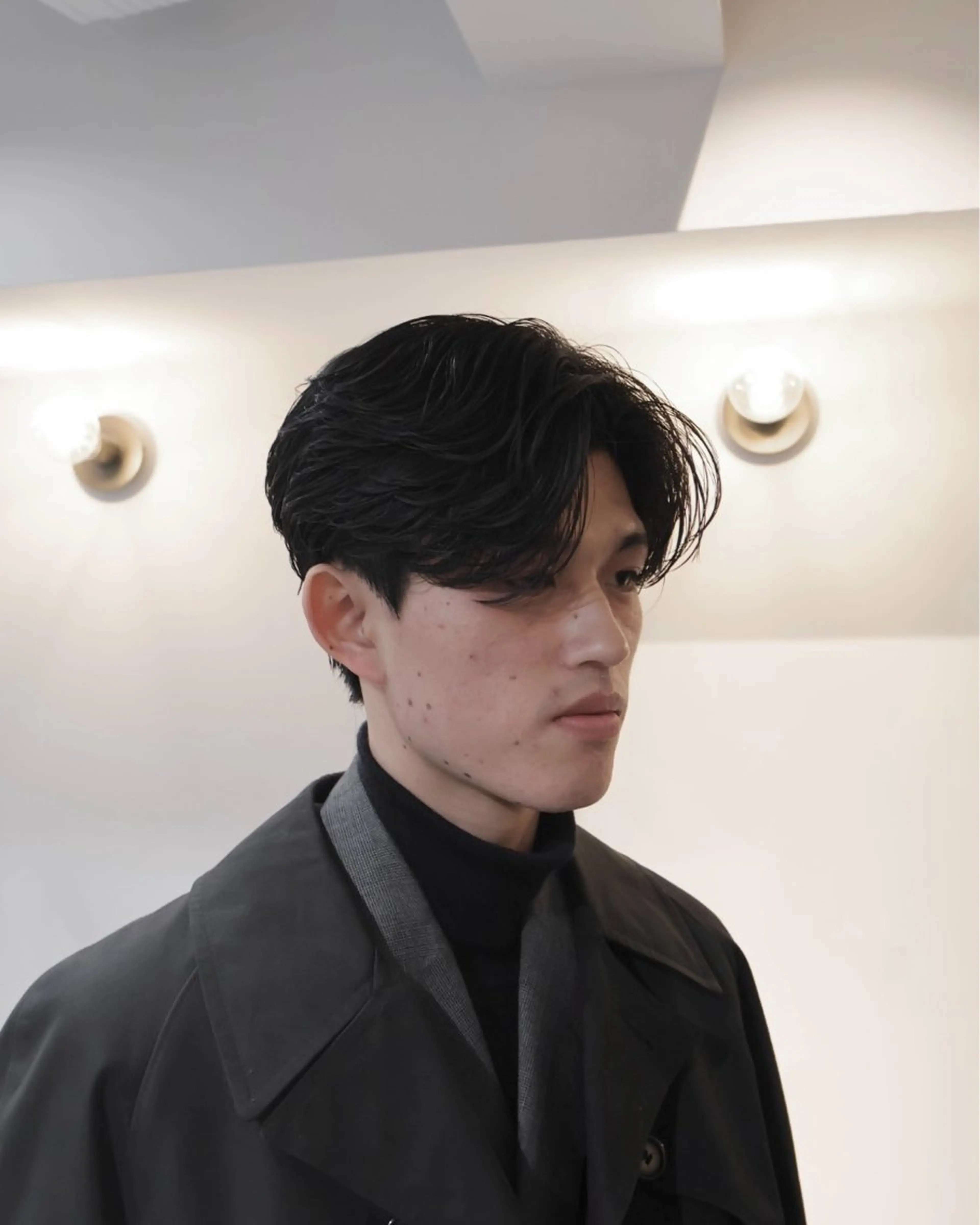 パーマ メンズ カット パーマ 心櫻/メンズパーマ/ ニュアンス/フェザーのヘアスタイル