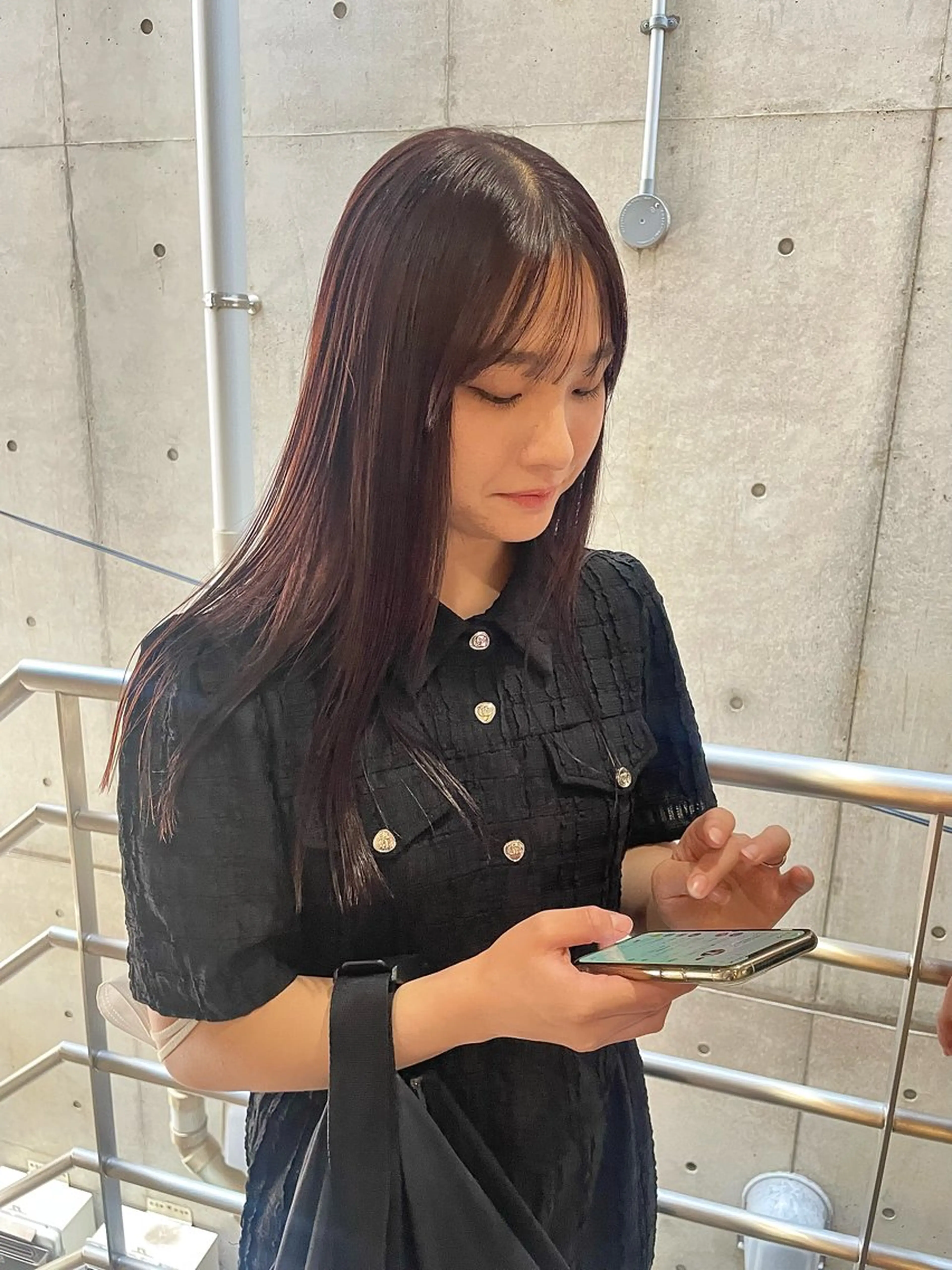 ロング カラー ヘアアレンジ カット ヘアカラー トリートメント satsuki 暖色・ブラウンカラーのヘアスタイル