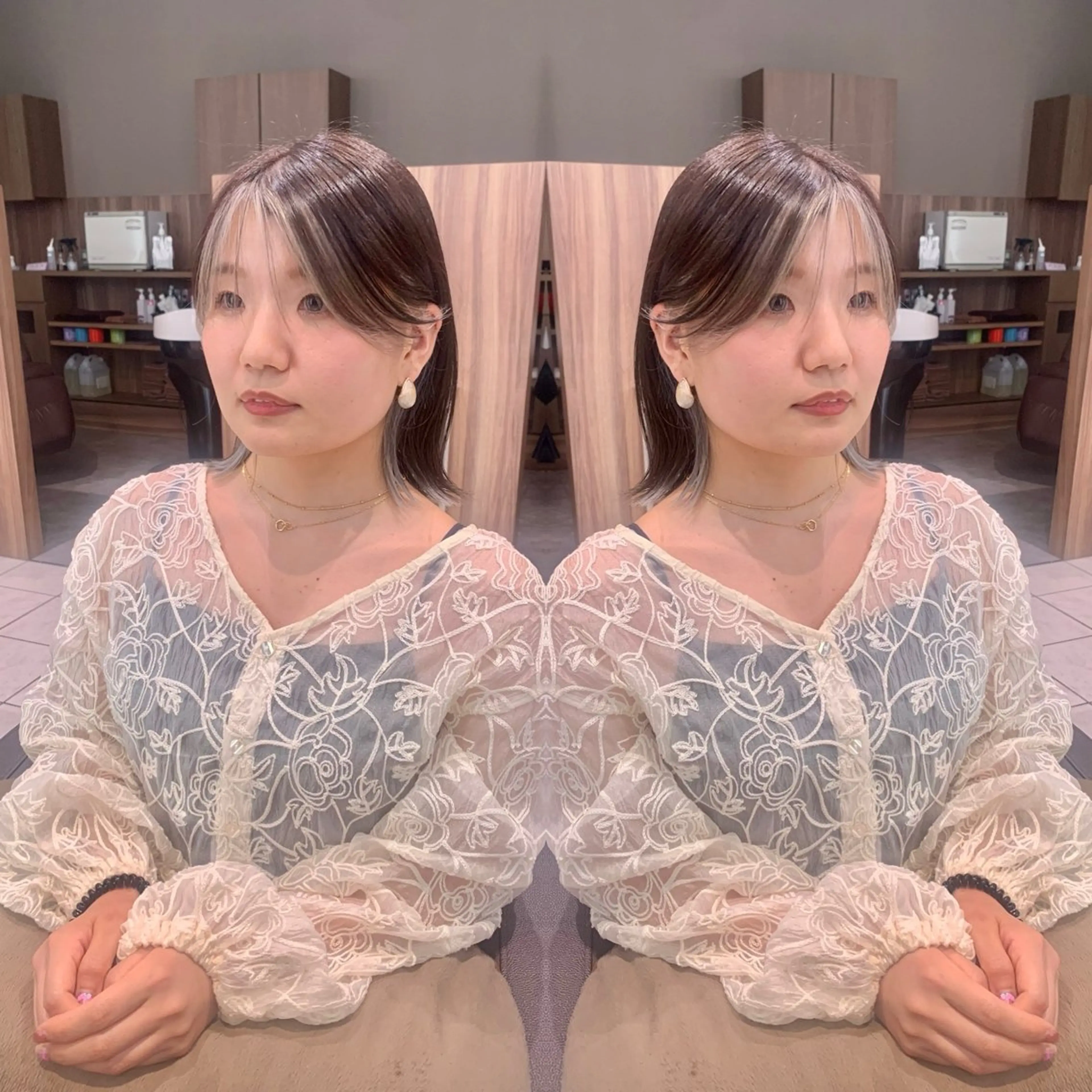 ミディアム カット ヘアカラー トリートメント 《褒められる》 透明感カラー/小嶋のヘアスタイル