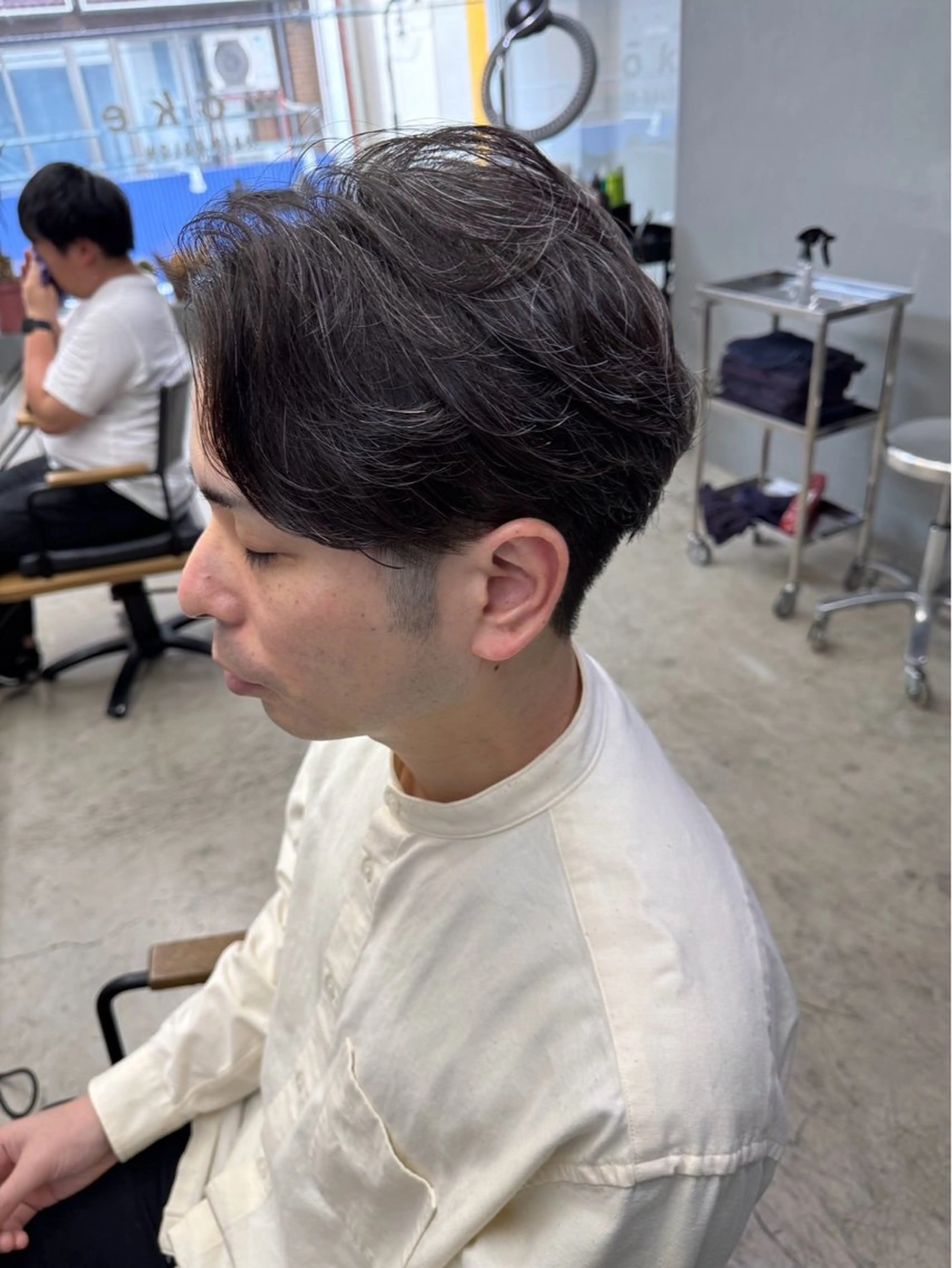 ショート パーマ メンズ カット パーマ メンズ専門サロン wokeのヘアスタイル