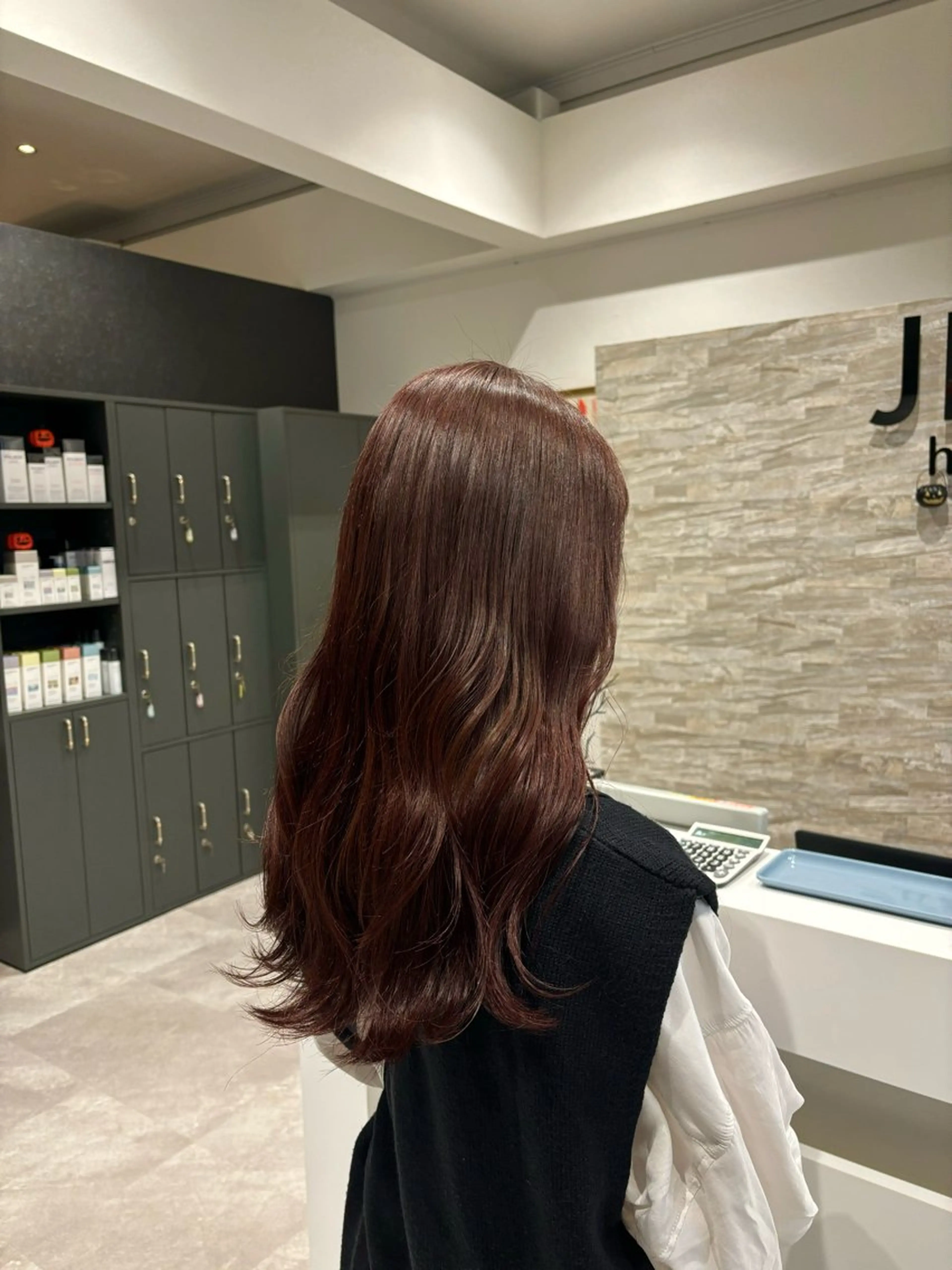 セミロング ピンクラベンダー maki💖 ボブ/縮毛矯正のヘアスタイル