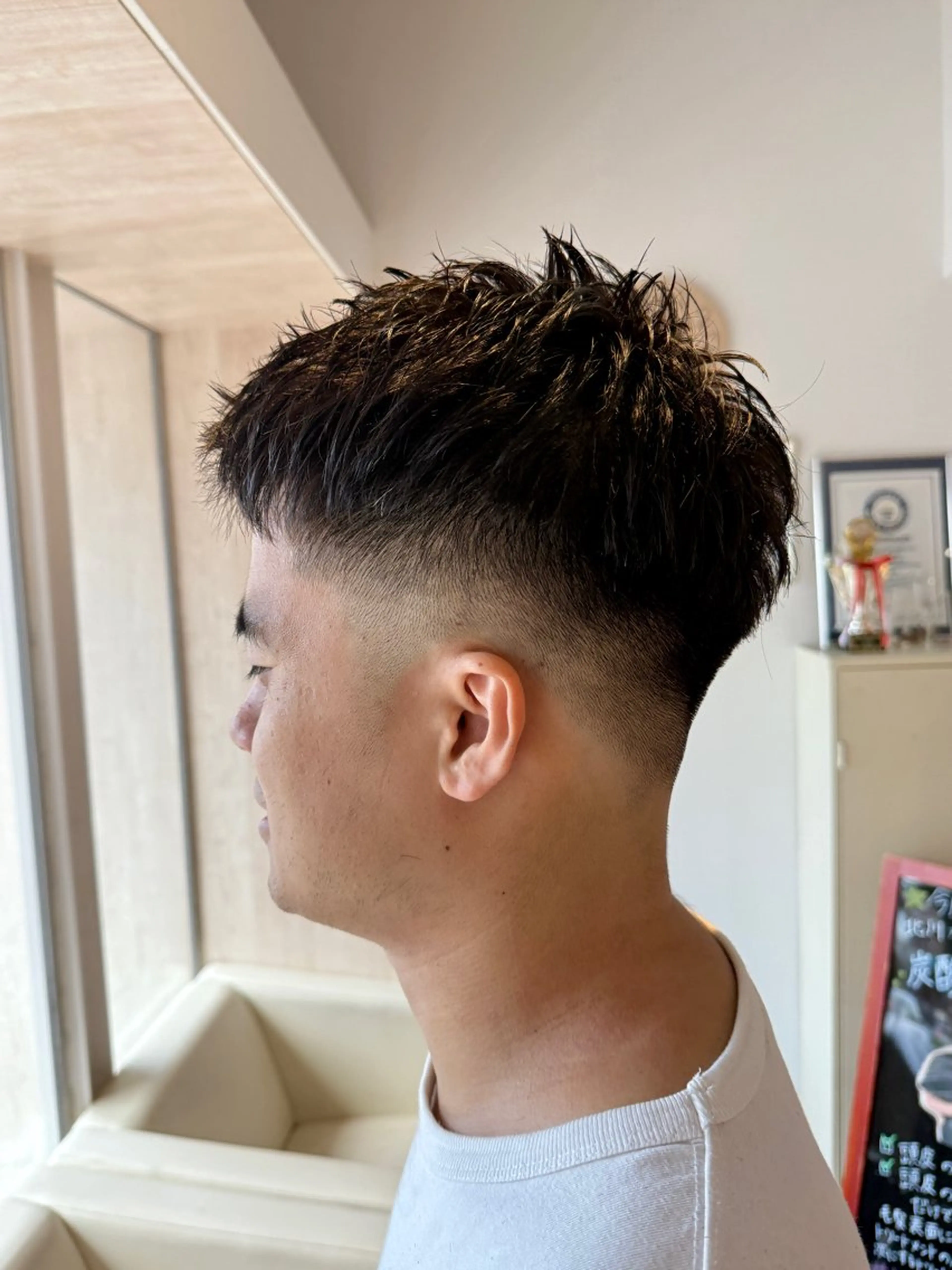 メンズ フェードカット カット 縮毛矯正/パーマ /艶髪/赤松❄️のヘアスタイル