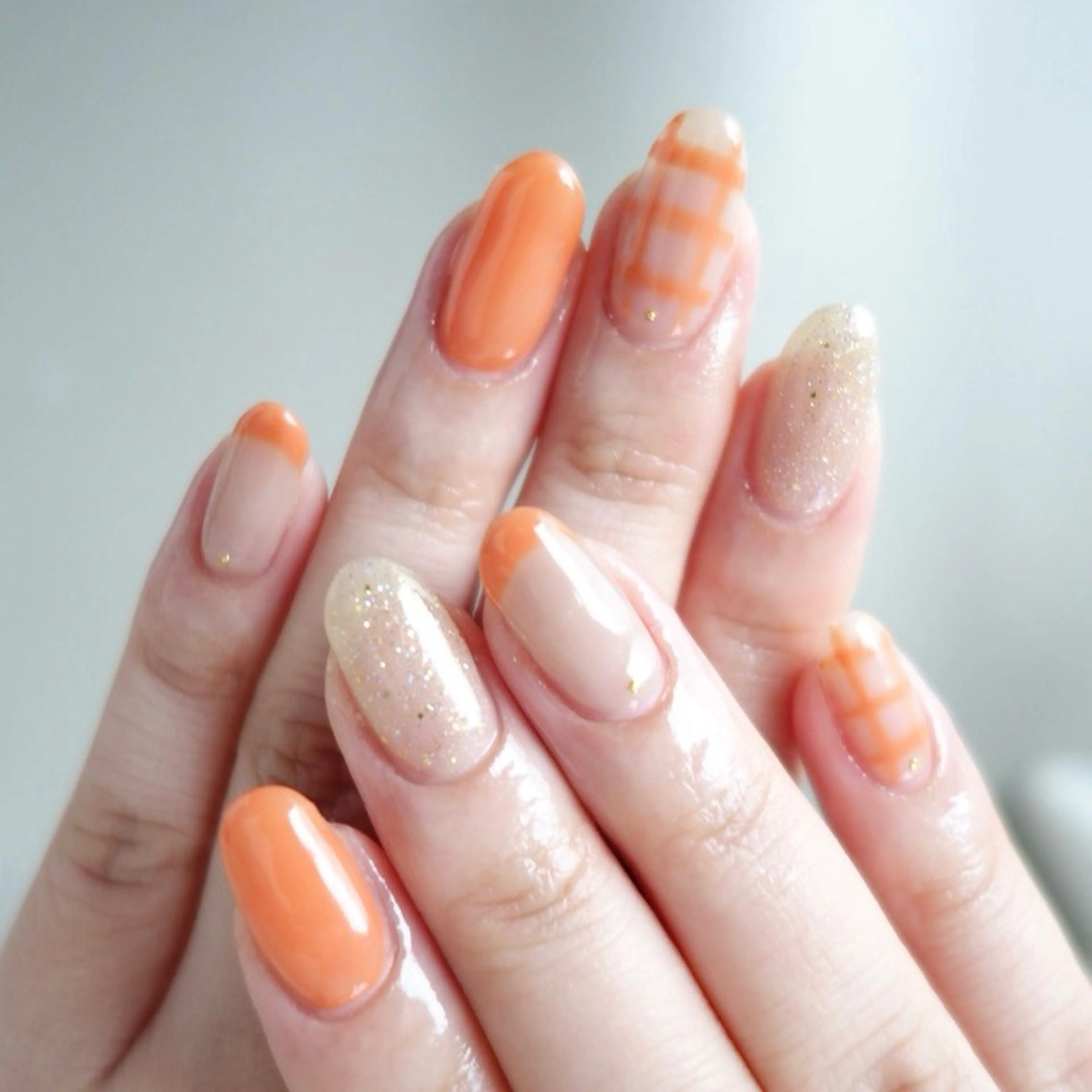 ネイル フレンチネイル ジェルネイル キラキラネイル 韓国ネイル ミラーネイル private salon zzz…のネイルデザイン