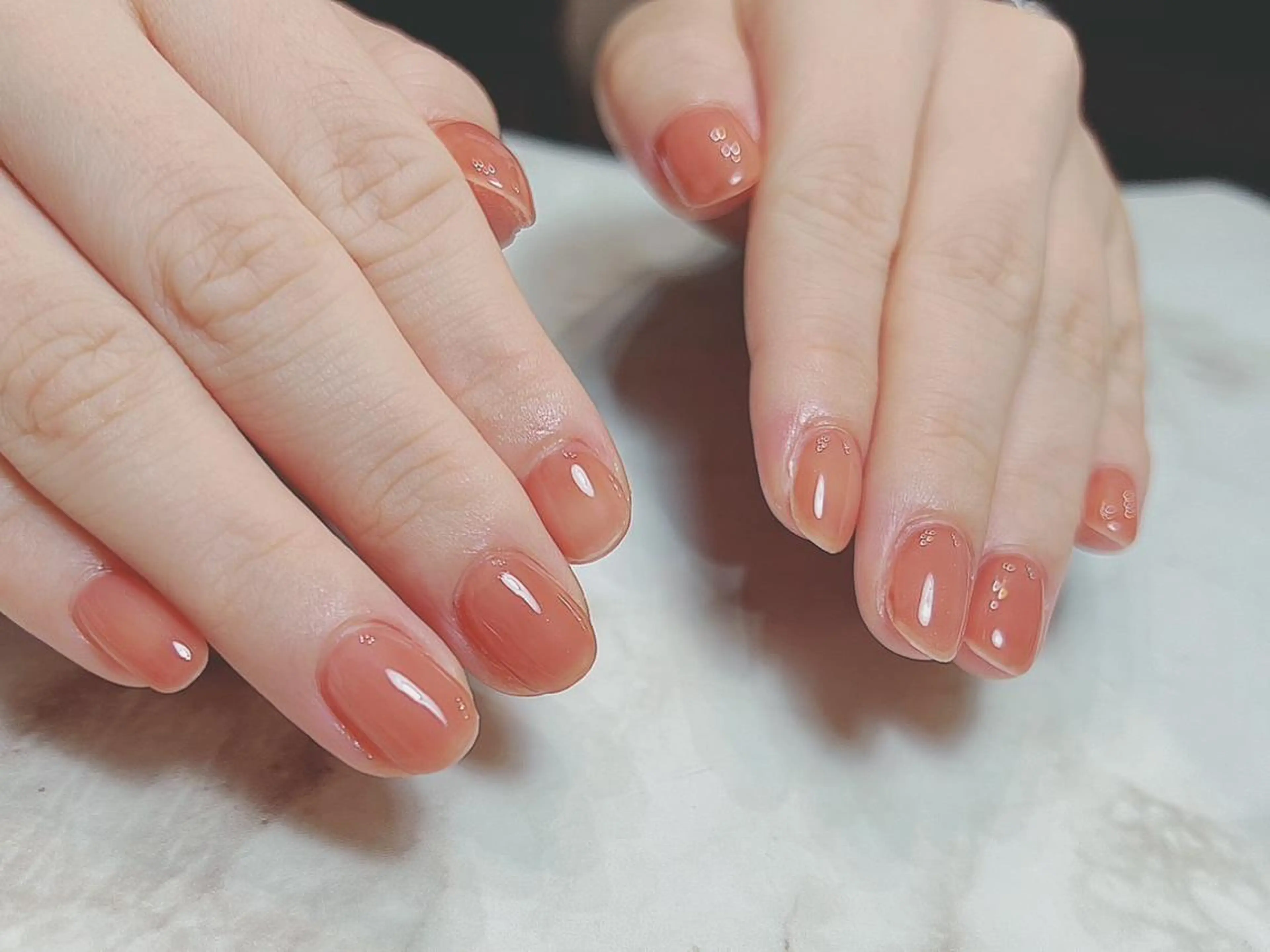 ネイル アートネイル ジェルネイル 持ち込み ニュアンスネイル パラジェル Nailist Honamiのネイルデザイン