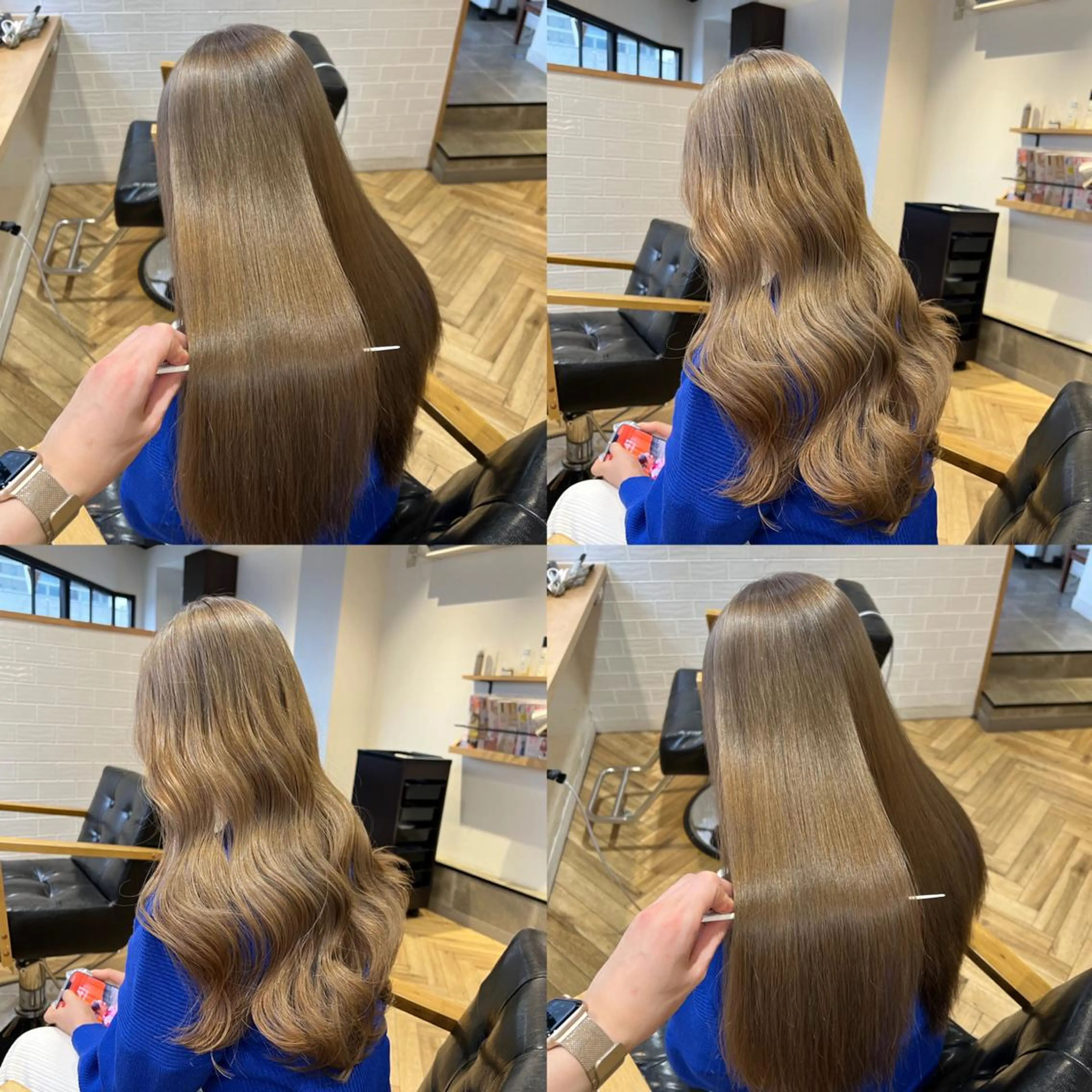 ロング カラー ベージュカラー 艶カラー/韓国顔周り 🎀mamiのヘアスタイル