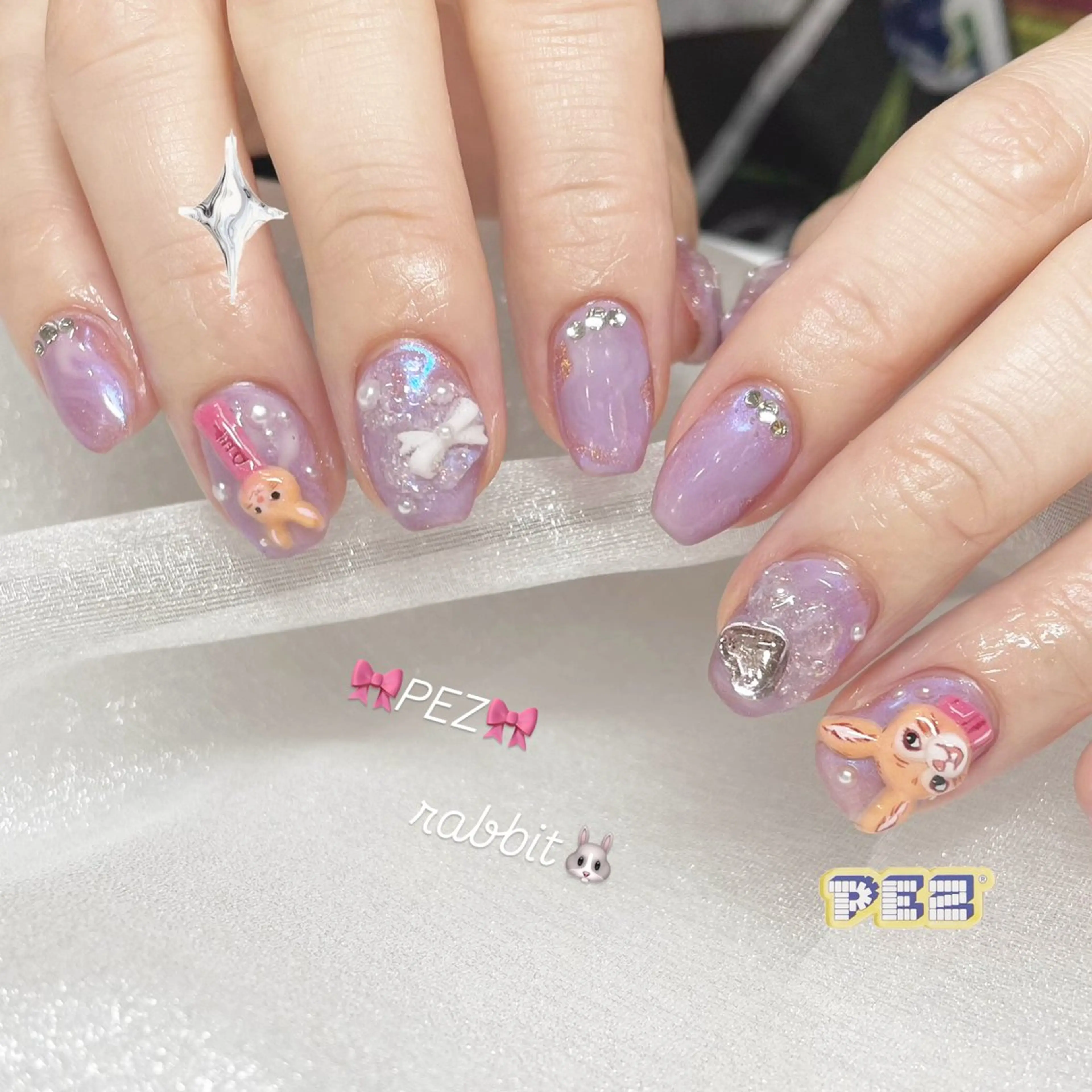 ネイル オーロラネイル ジェルネイル キラキラネイル マグネットネイル 春ネイル ハンドネイル フットネイル Tsukahara 🌷仙台PARCOのネイルデザイン