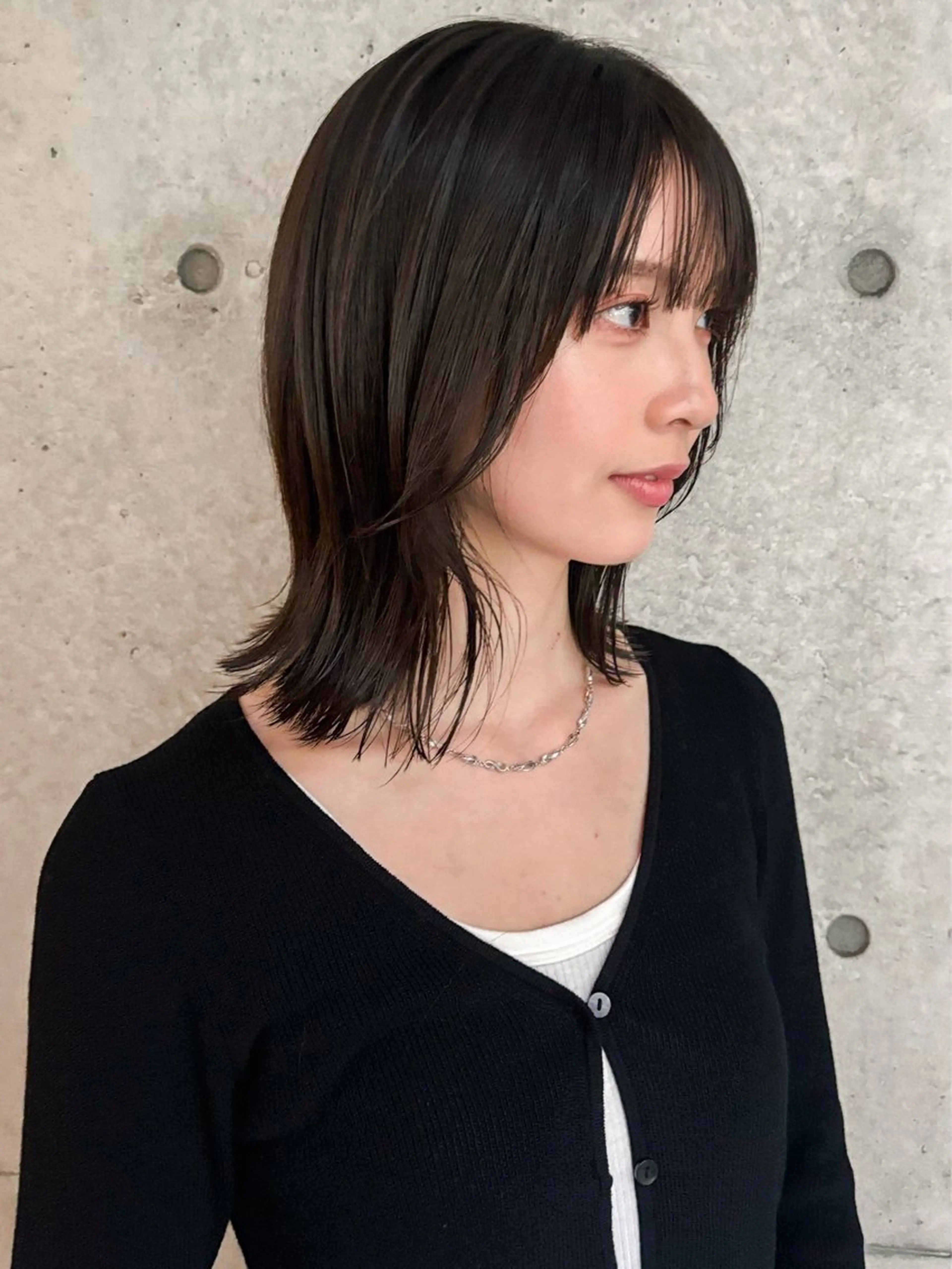 ミディアム レイヤーカット カット ROUTE KOUTAのヘアスタイル