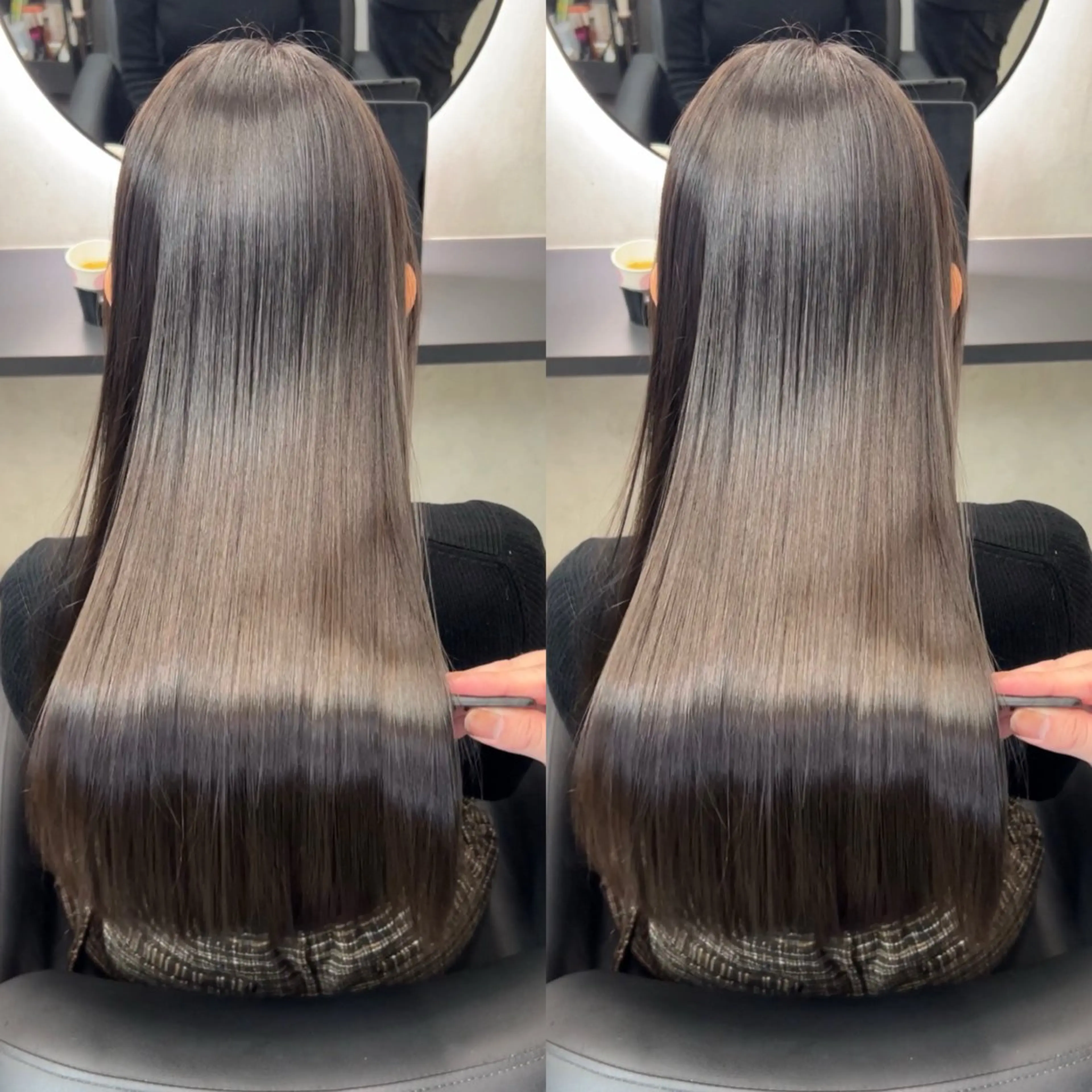 ロング カラー 髪質改善 韓国風ヘア ロング 縮毛矯正 カット ヘアカラー トリートメント 新宿/美髪矯正 髪質改善/韓国風山本のヘアスタイル