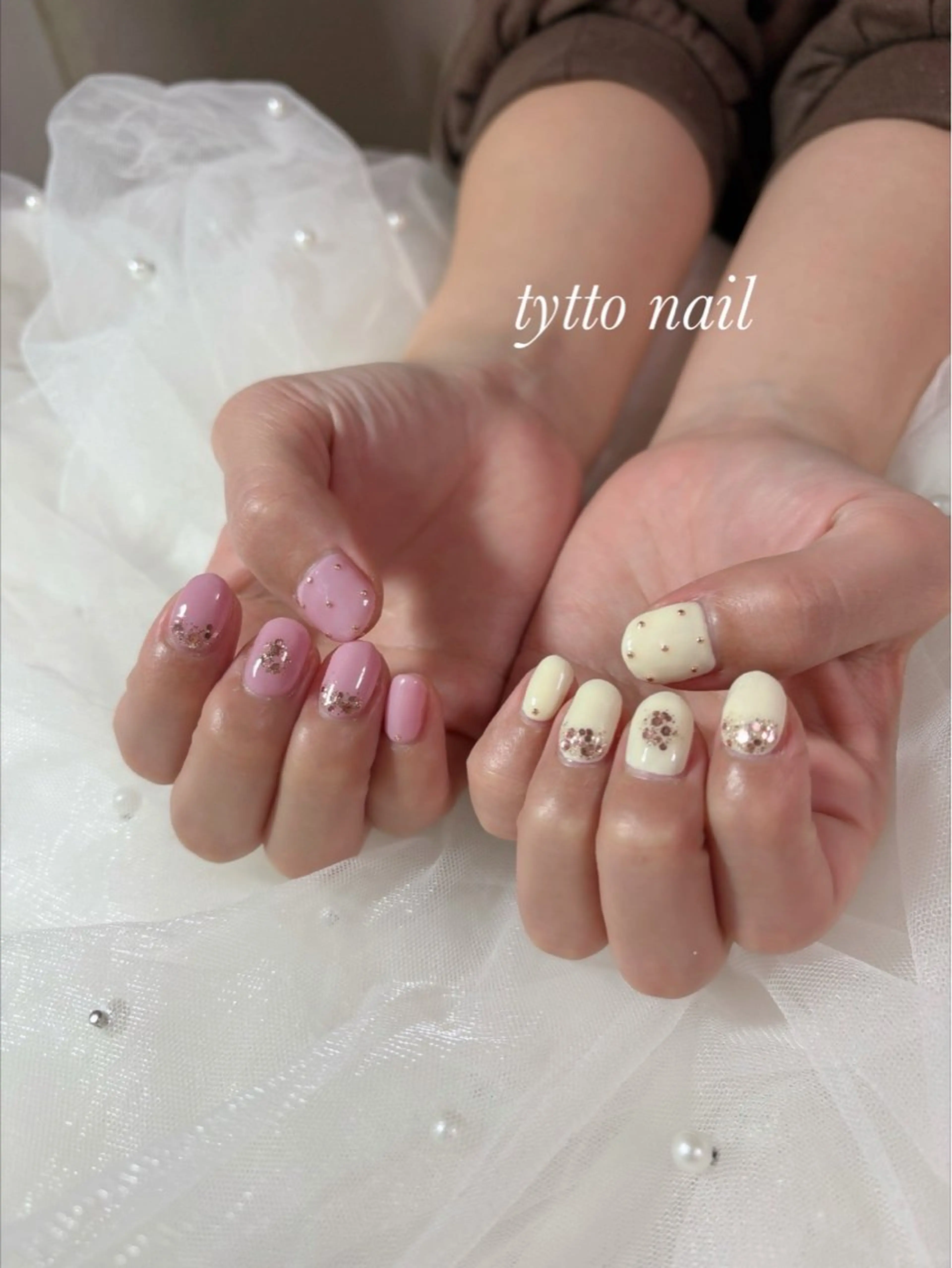 ネイル グラデーション キラキラネイル オフィスネイル ワンカラーネイル ピンク tytto nail ❤︎‪‪eri‪‪のネイルデザイン