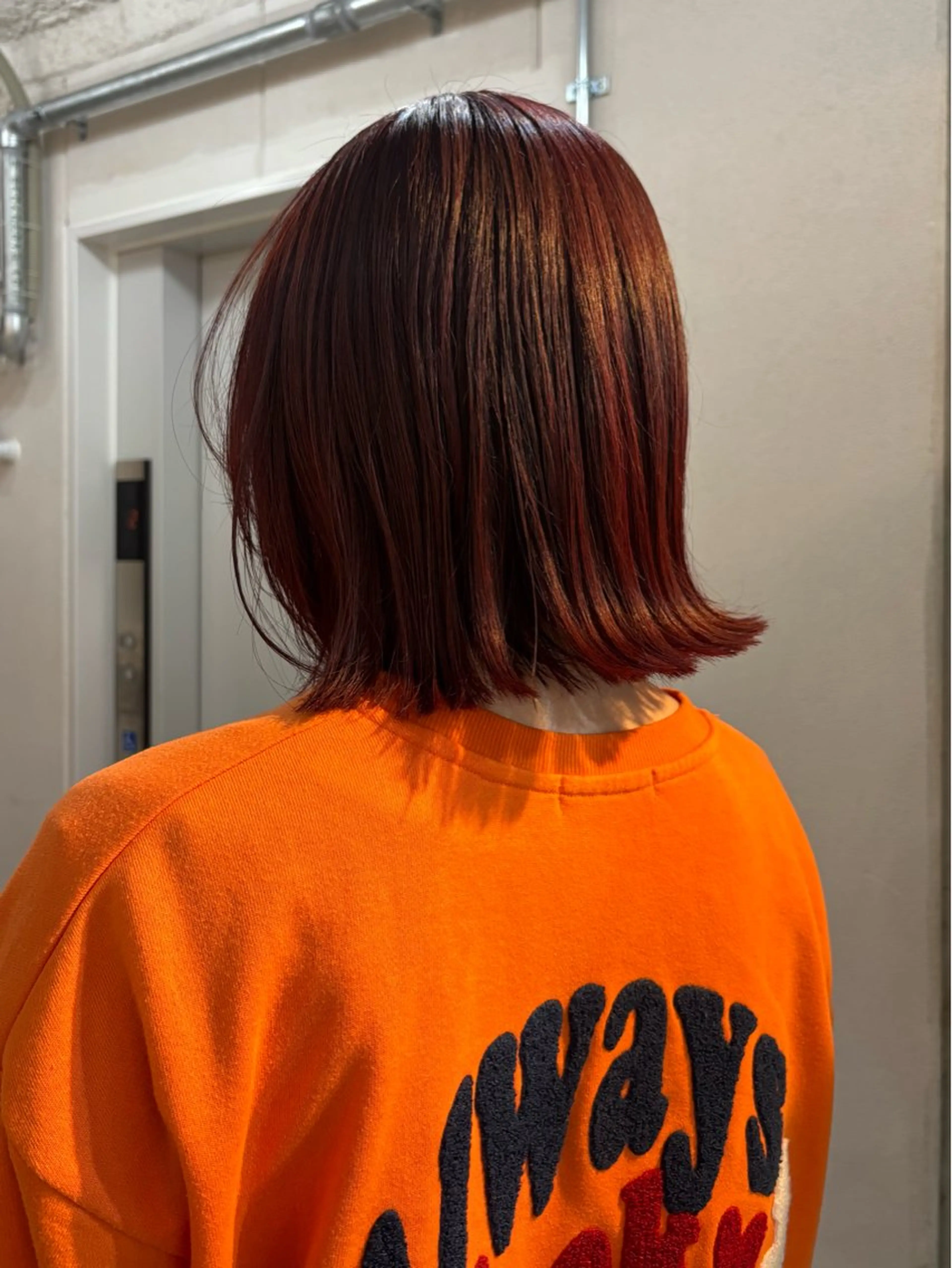 ミディアム カラー カット ヘアカラー トリートメント 透明感カラー/パーマ /烏丸御池/寿々乃のヘアスタイル