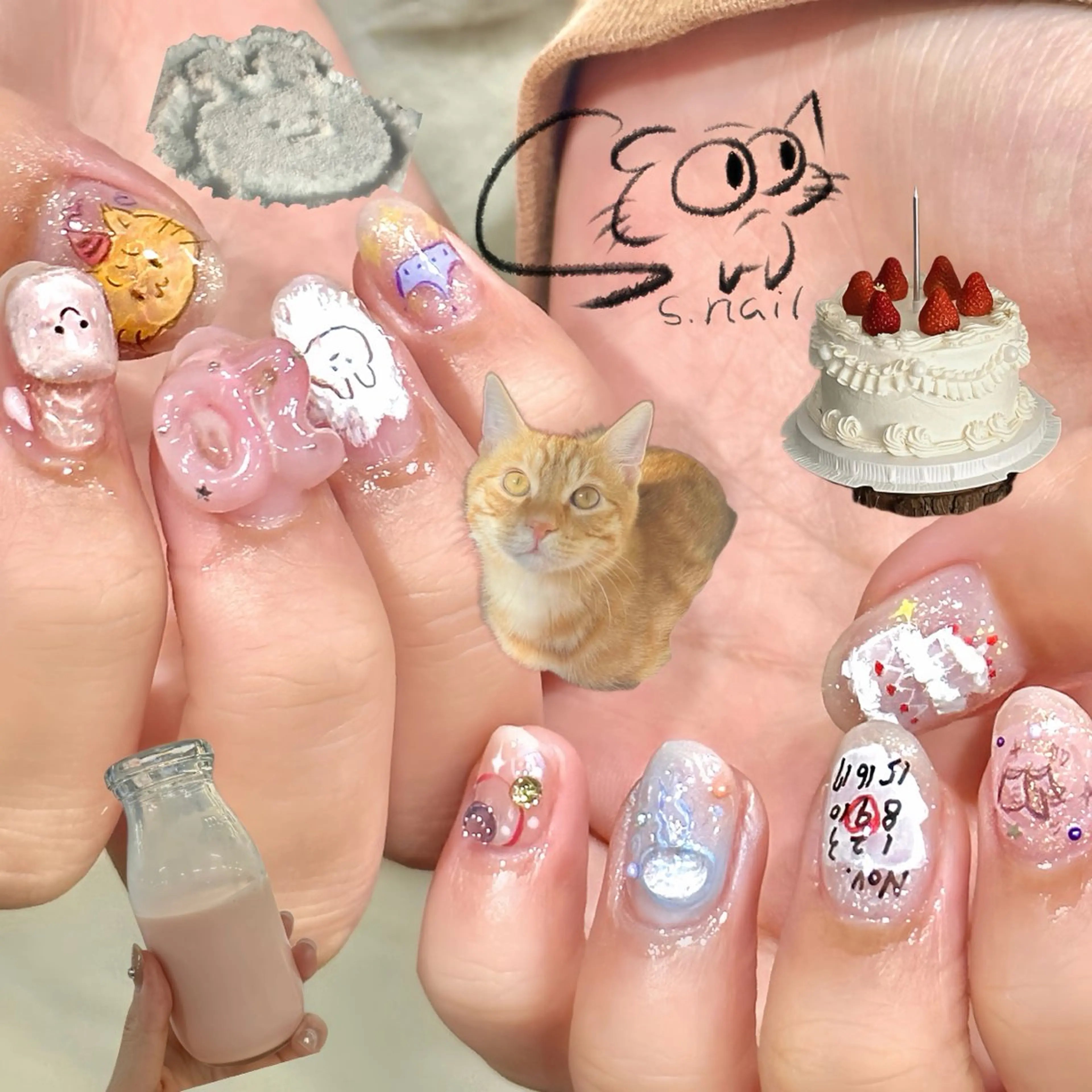 ネイル チークネイル フレンチネイル グラデーション マグネットネイル ワンカラーネイル ハンドネイル S.nail所属・S.nail _のネイルデザイン