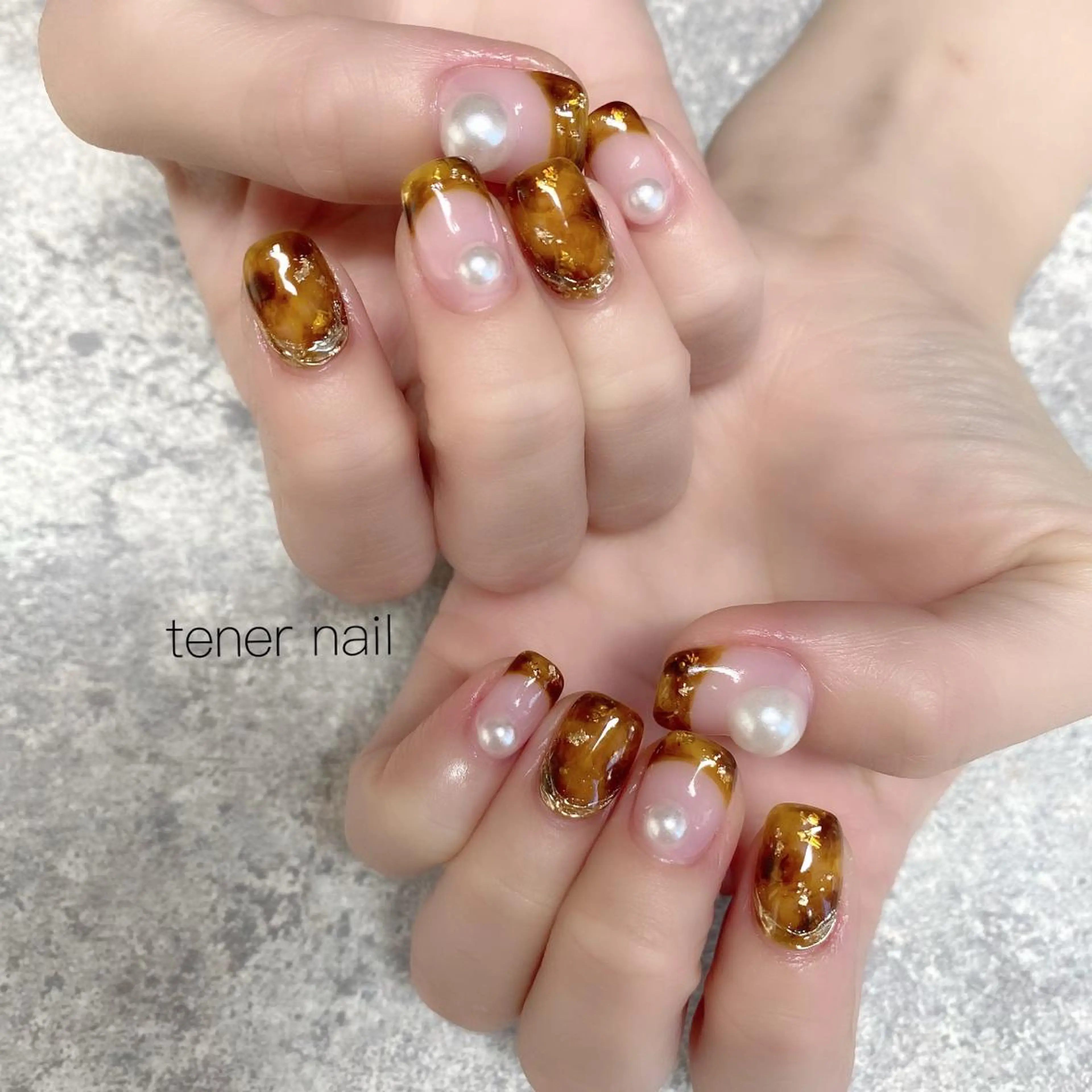 ネイル べっ甲ネイル tener  nail  テネルネイル所属・テネルネイル tener nailのネイルデザイン
