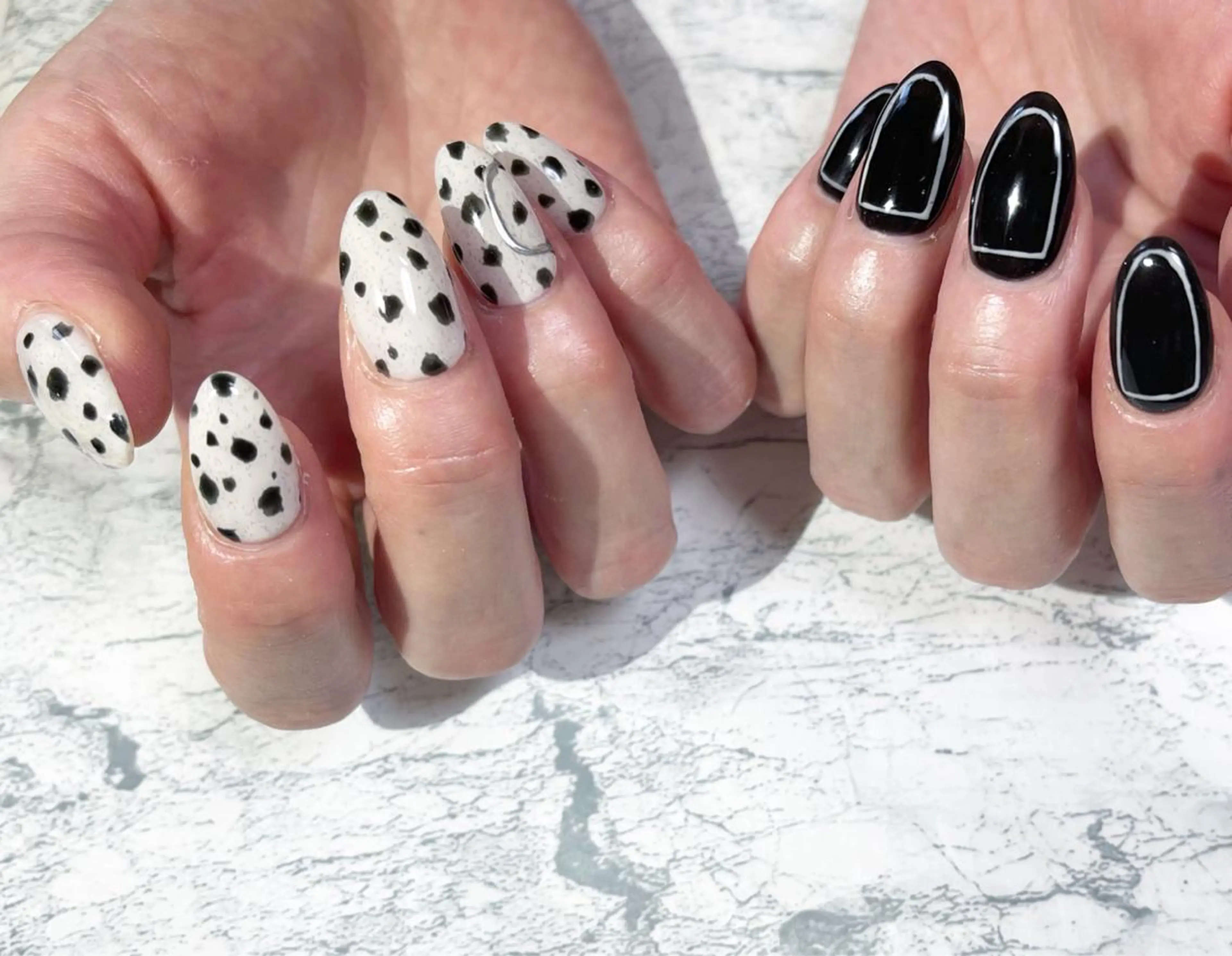 ネイル アニマル柄 フットネイル ニュアンスネイル シンプルネイル 春ネイル ネイル フフラ所属・nail fufla ♡yamane♡のネイルデザイン