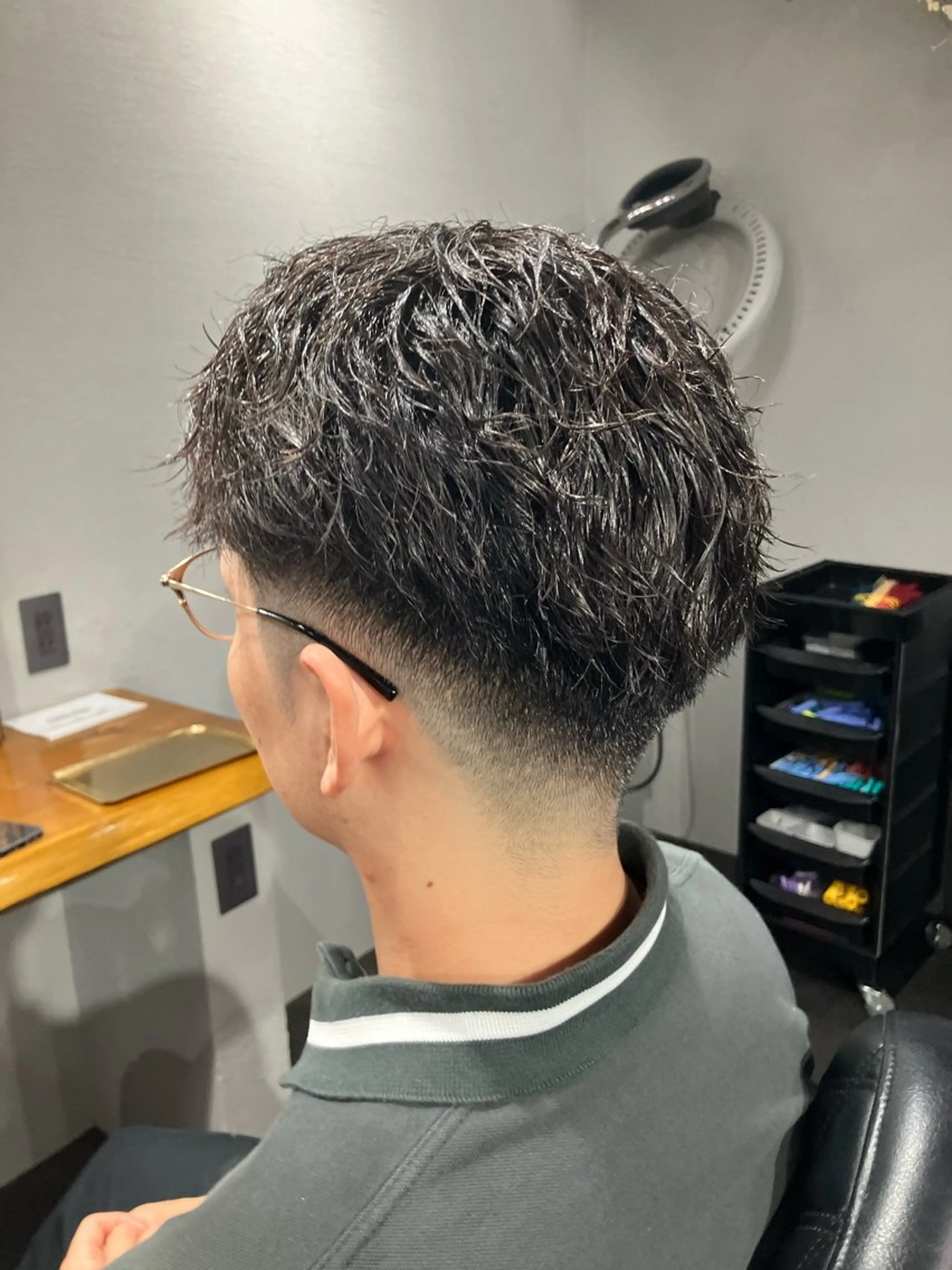 ショート パーマ メンズ メンズパーマ 刈り上げ メンズ/ケアパーマ /hayashiのヘアスタイル
