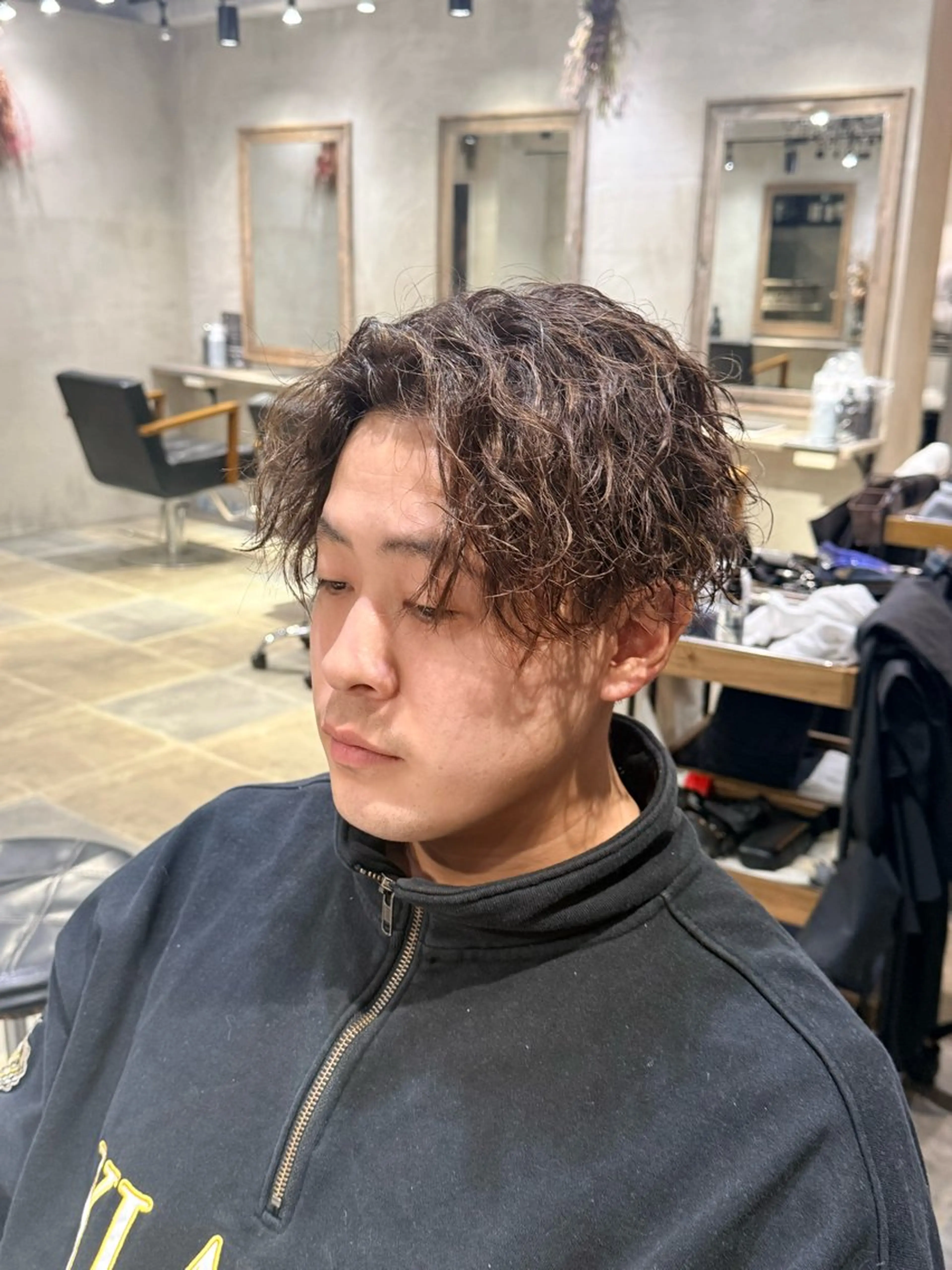 パーマ メンズ カット パーマ hair rescue kapra所属・メンズカット Hikaruのヘアスタイル
