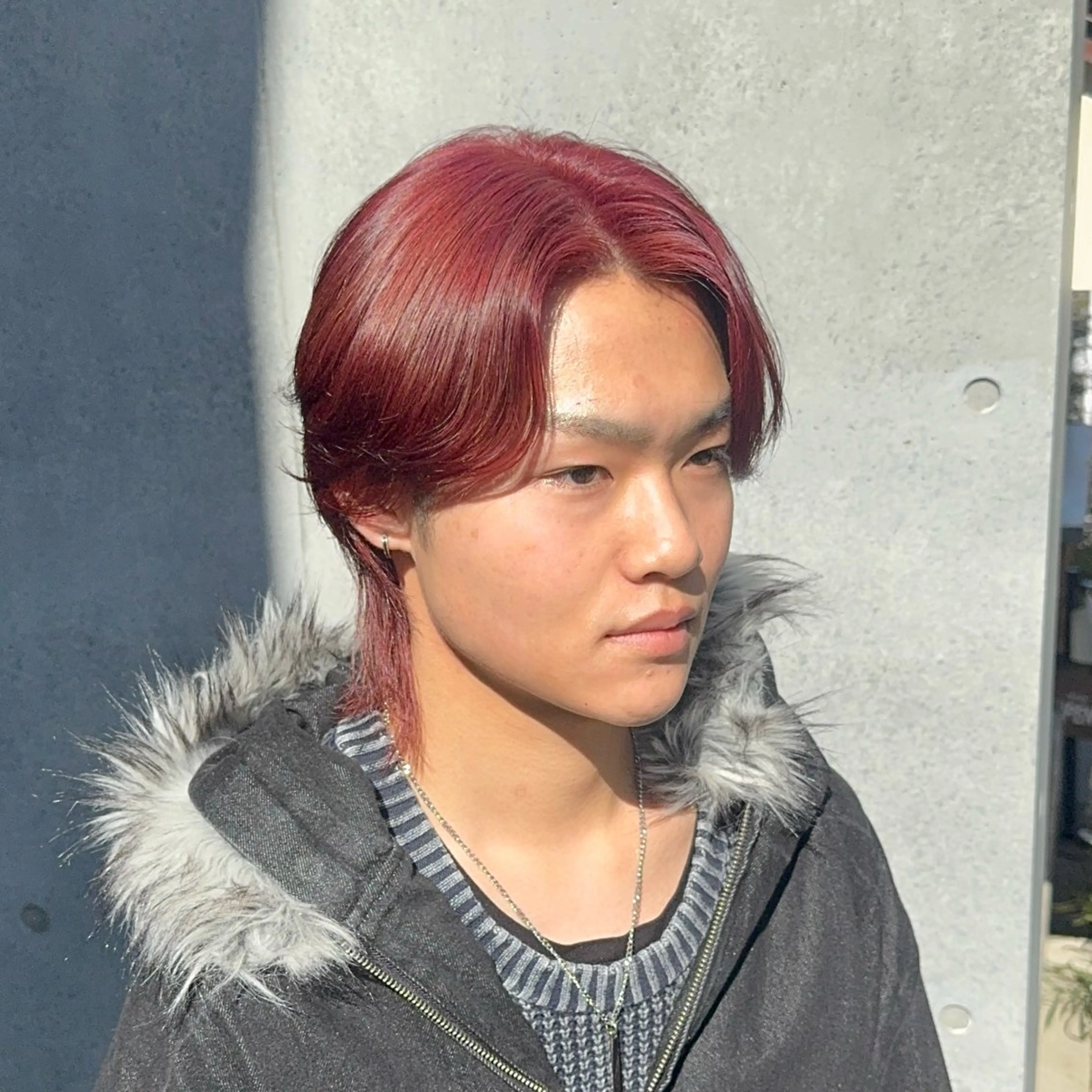 カラー メンズ メンズブリーチ マッシュウルフ マッシュ メンズウルフカット ブリーチ カット ヘアカラー 髪に優しいブリーチ/ メンズ/アニメ/僚汰のヘアスタイル