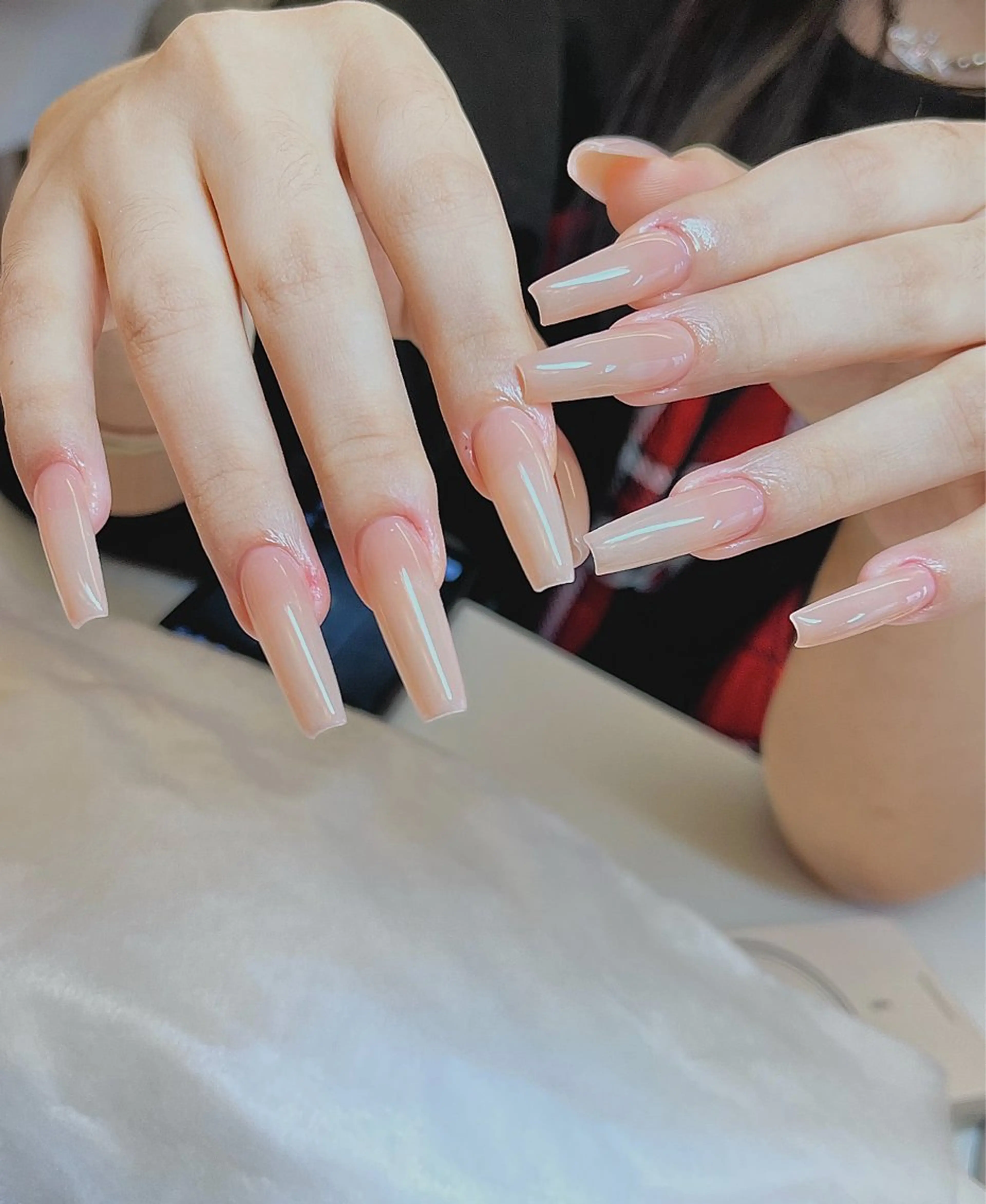 ネイル オーロラネイル 長さ出し フットネイル 韓国ネイル ラメ(グリッター) ハンドネイル 👍thumbs up nail👍のネイルデザイン