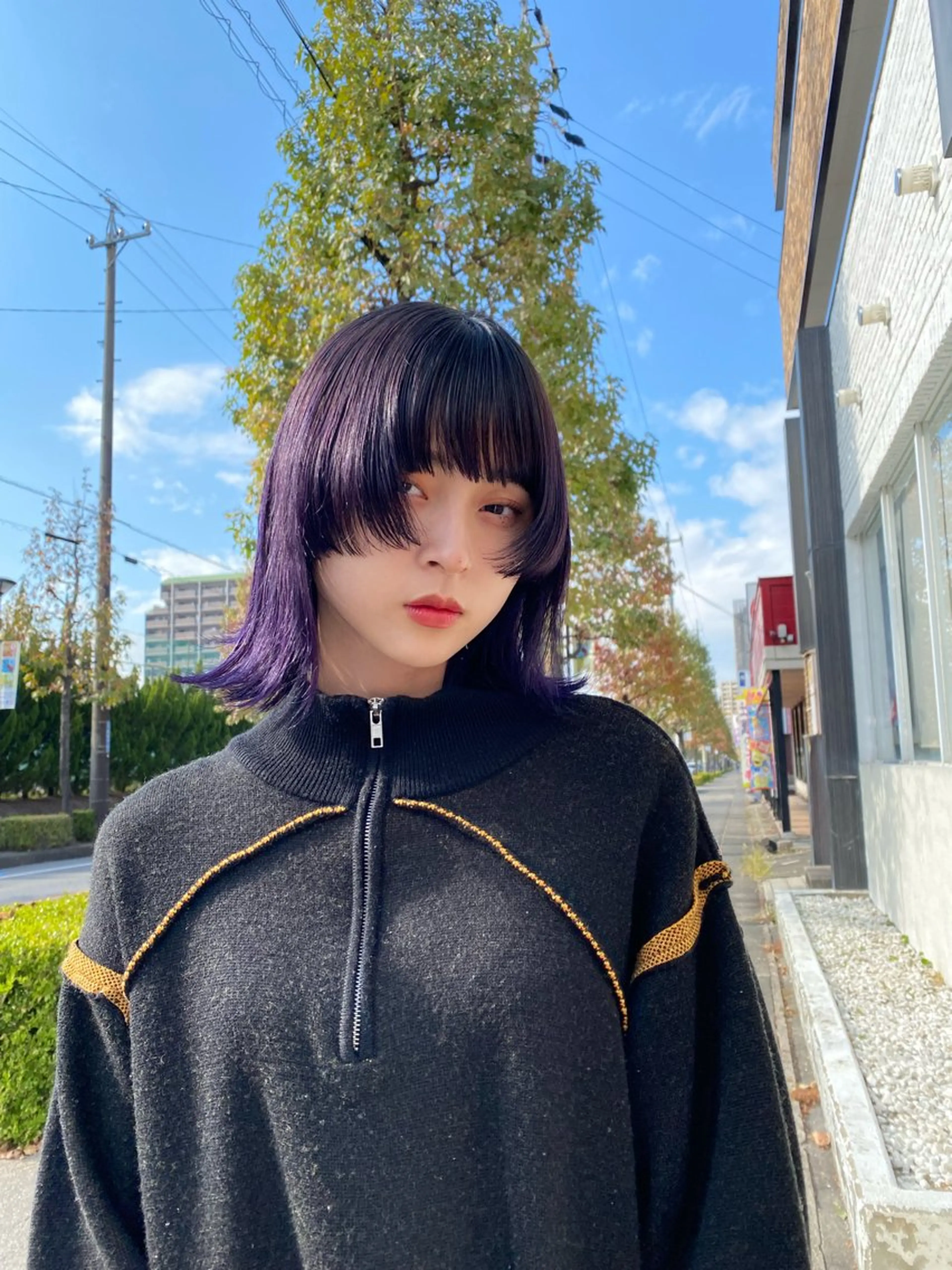 ミディアム カット ヘアカラー 堀田 柊のヘアスタイル