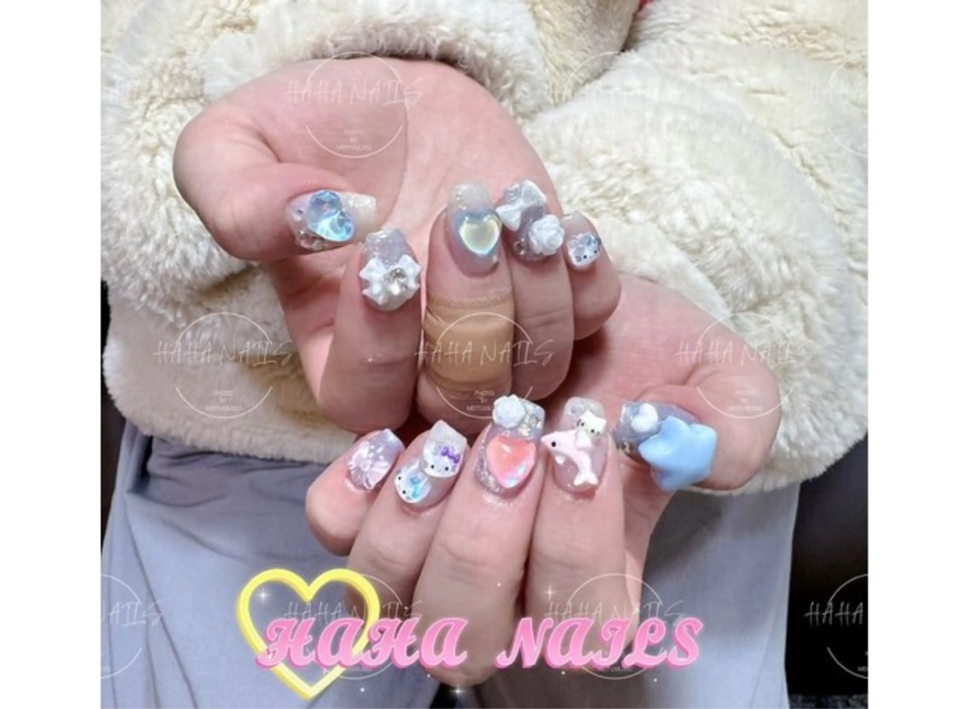 【新規オフ無料】 💕💕パーツ付け放題ベース色2色迄の写真