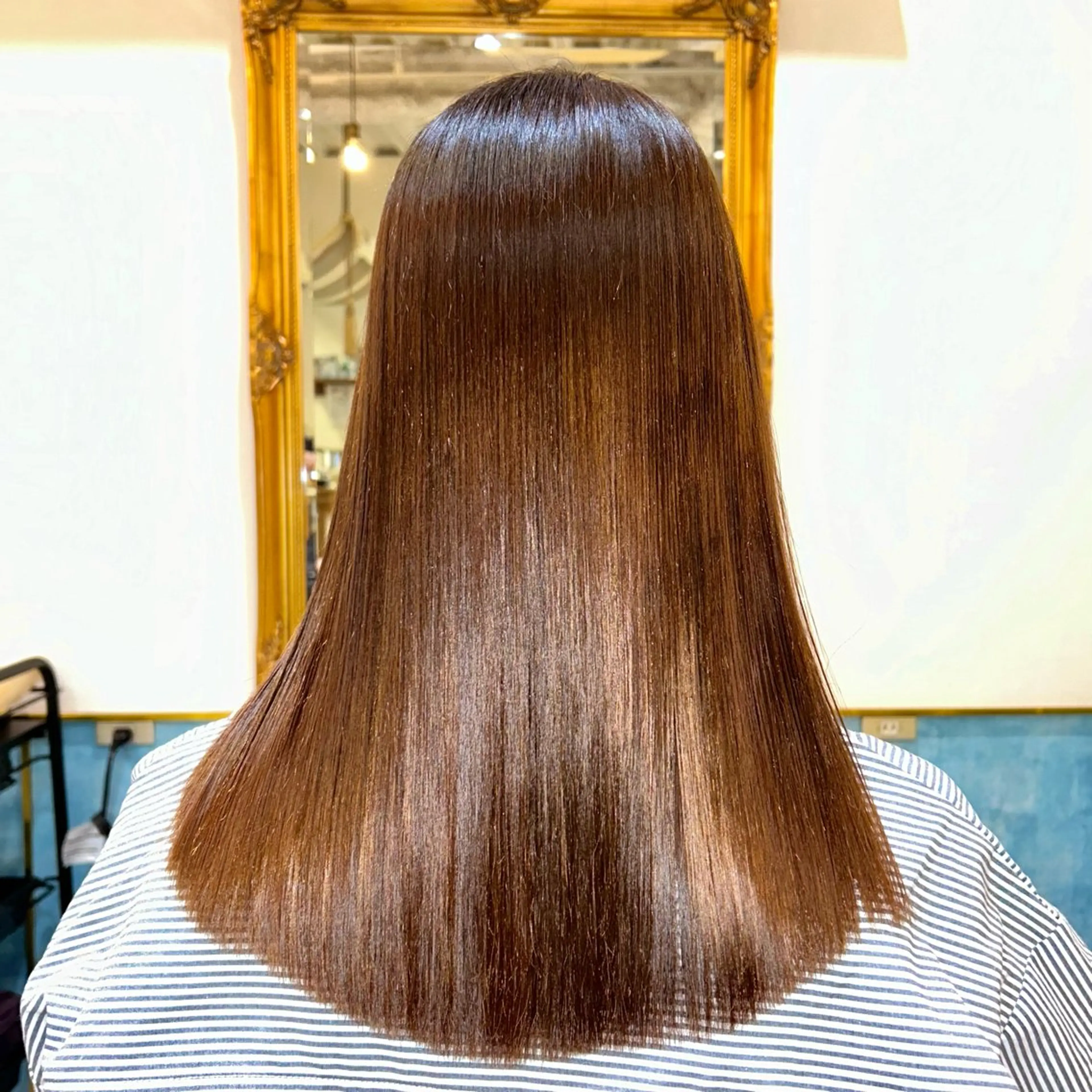 セミロング カラー ボブ 縮毛矯正 カット ヘアカラー 縮毛矯正 髪質改善【縮毛矯正】 美髪ボブを量産する人のヘアスタイル