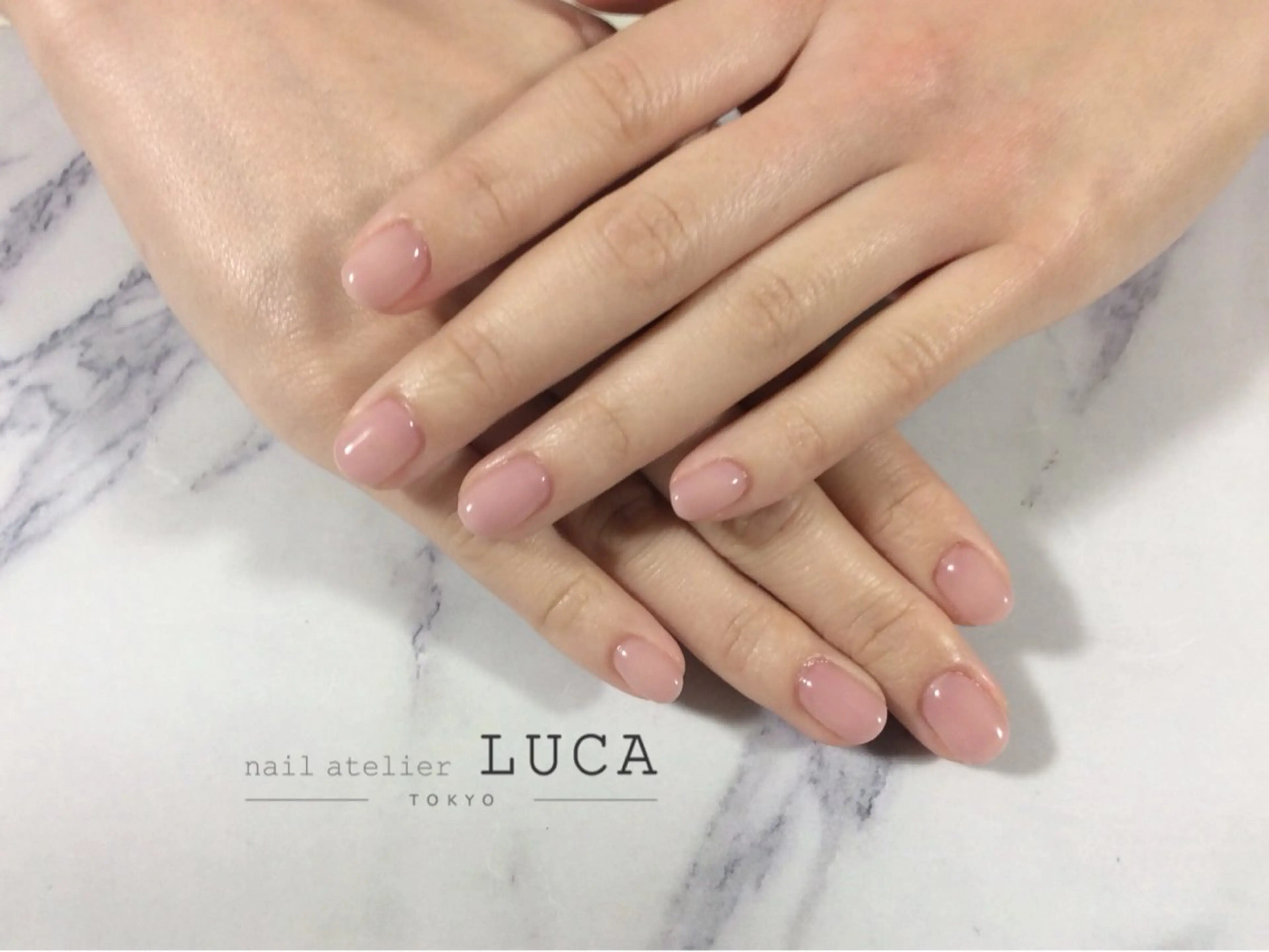 ネイル ワンカラーネイル ピンク ピンクベージュ ネイルアトリエルカ 米原のネイルデザイン