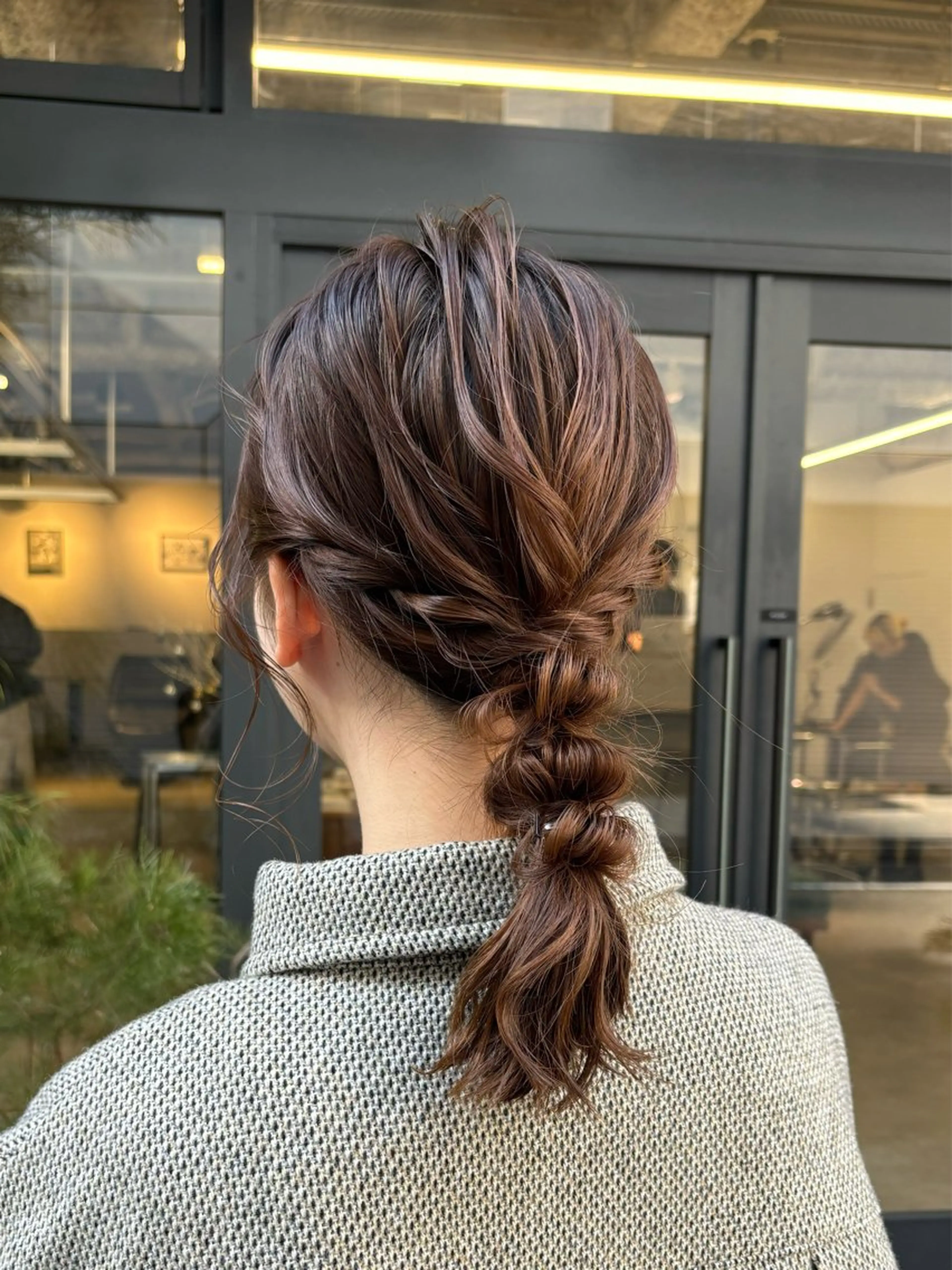 ミディアム ヘアアレンジ ヘアセット 顔周りカット/透明感 カラー/rioのヘアスタイル