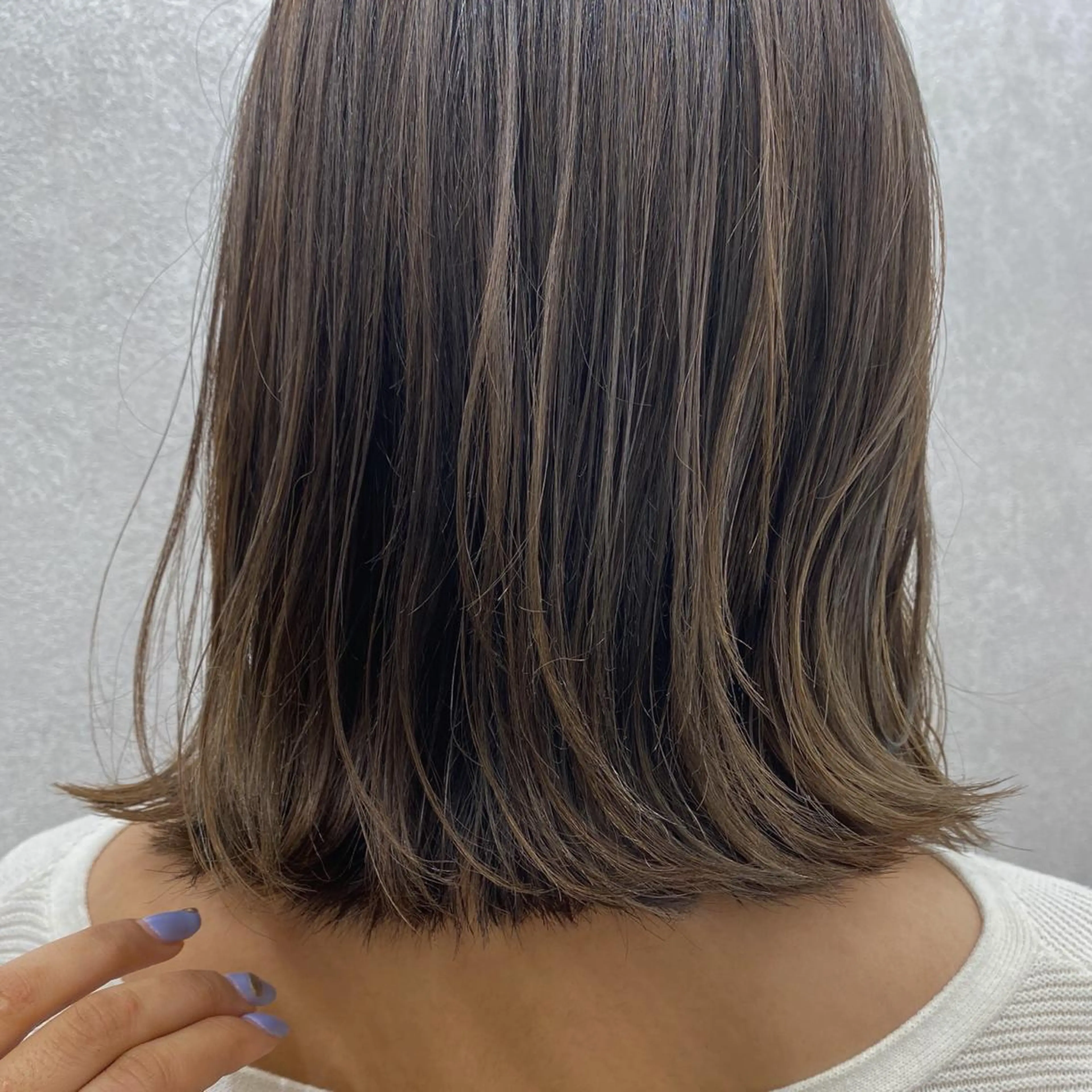 ミディアム カラー ヘアアレンジ アディクシーカラー 透明感カラー ハイライトカラー ハイライト カット ヘアカラー トリートメント Kawaguchi Arisaのヘアスタイル