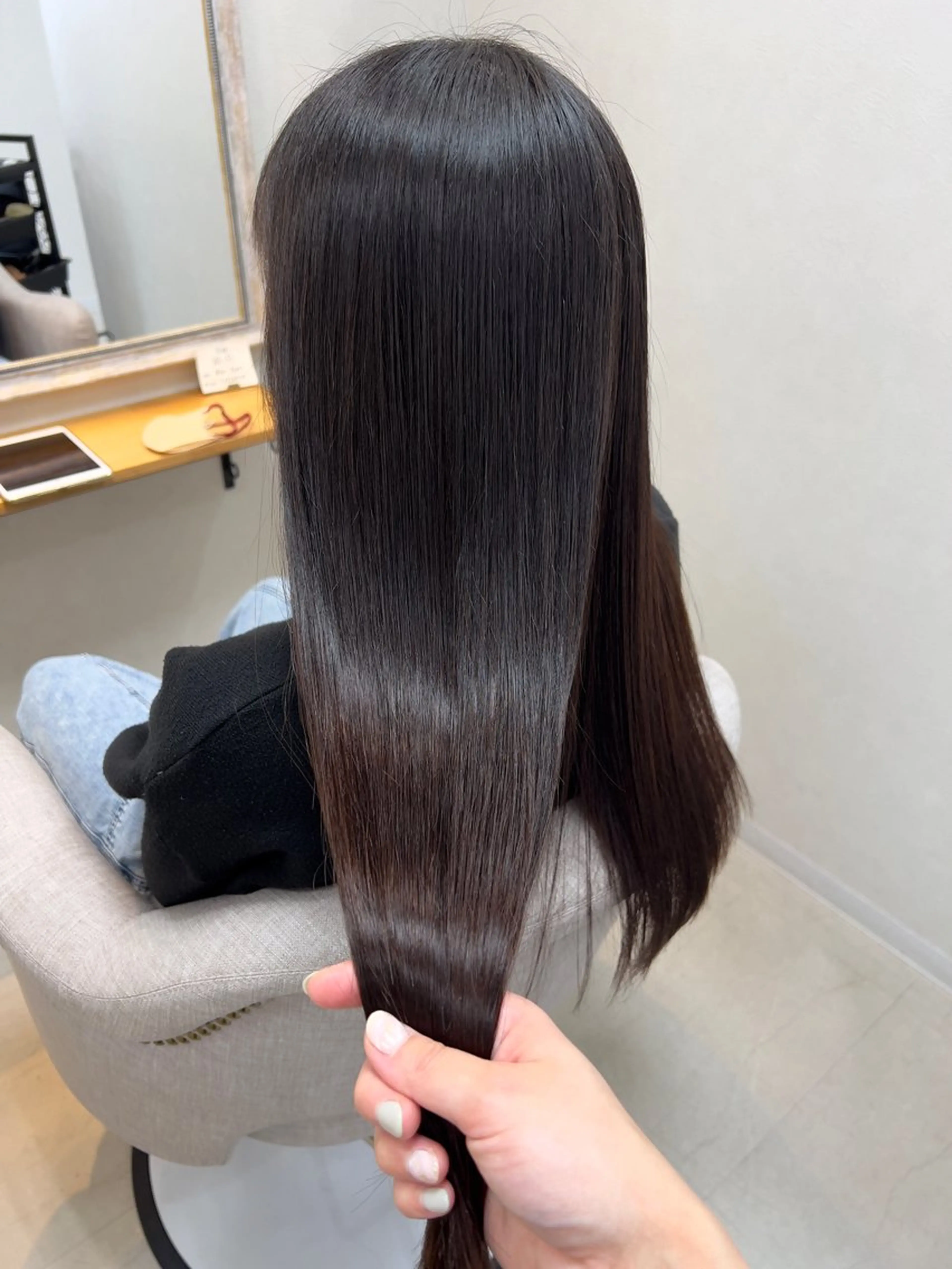 ロング くせ毛 髪質改善 縮毛矯正 カット 縮毛矯正 トリートメント ショート/白髪ぼかし 君和田若菜のヘアスタイル